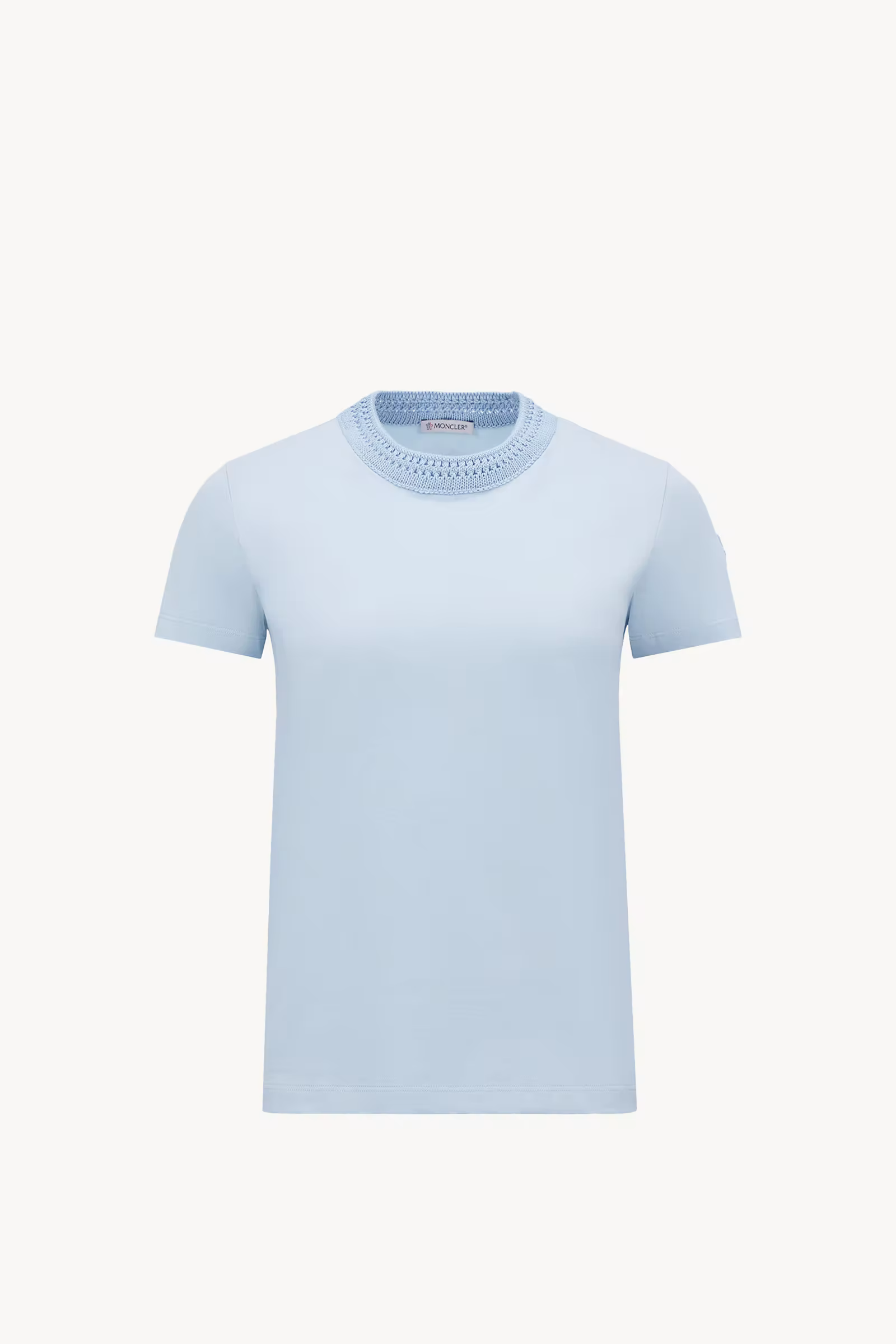 Crochet Accent Cotton T-Shirt
