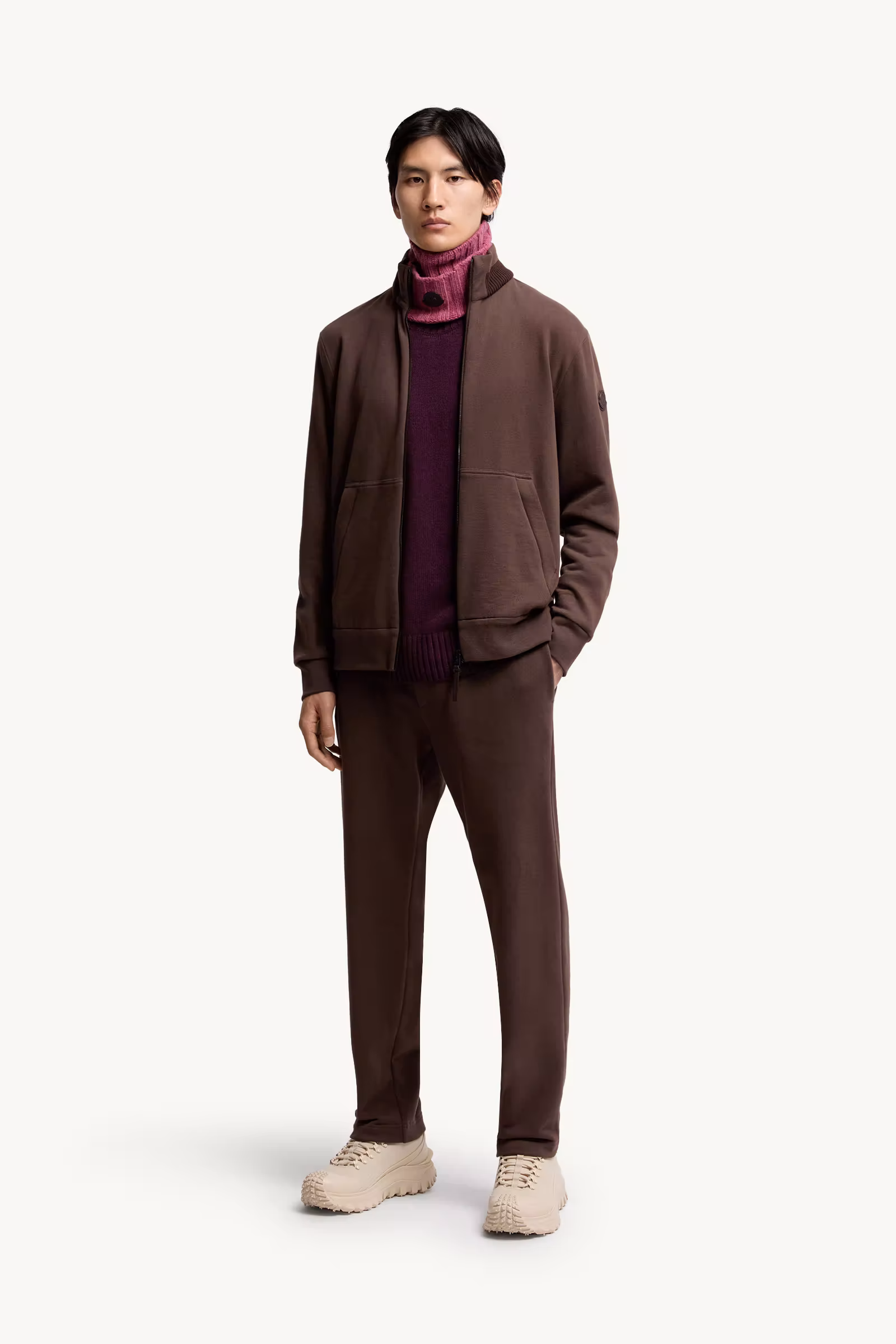 Cotton & Cashmere Zip-Up Sweatshirt