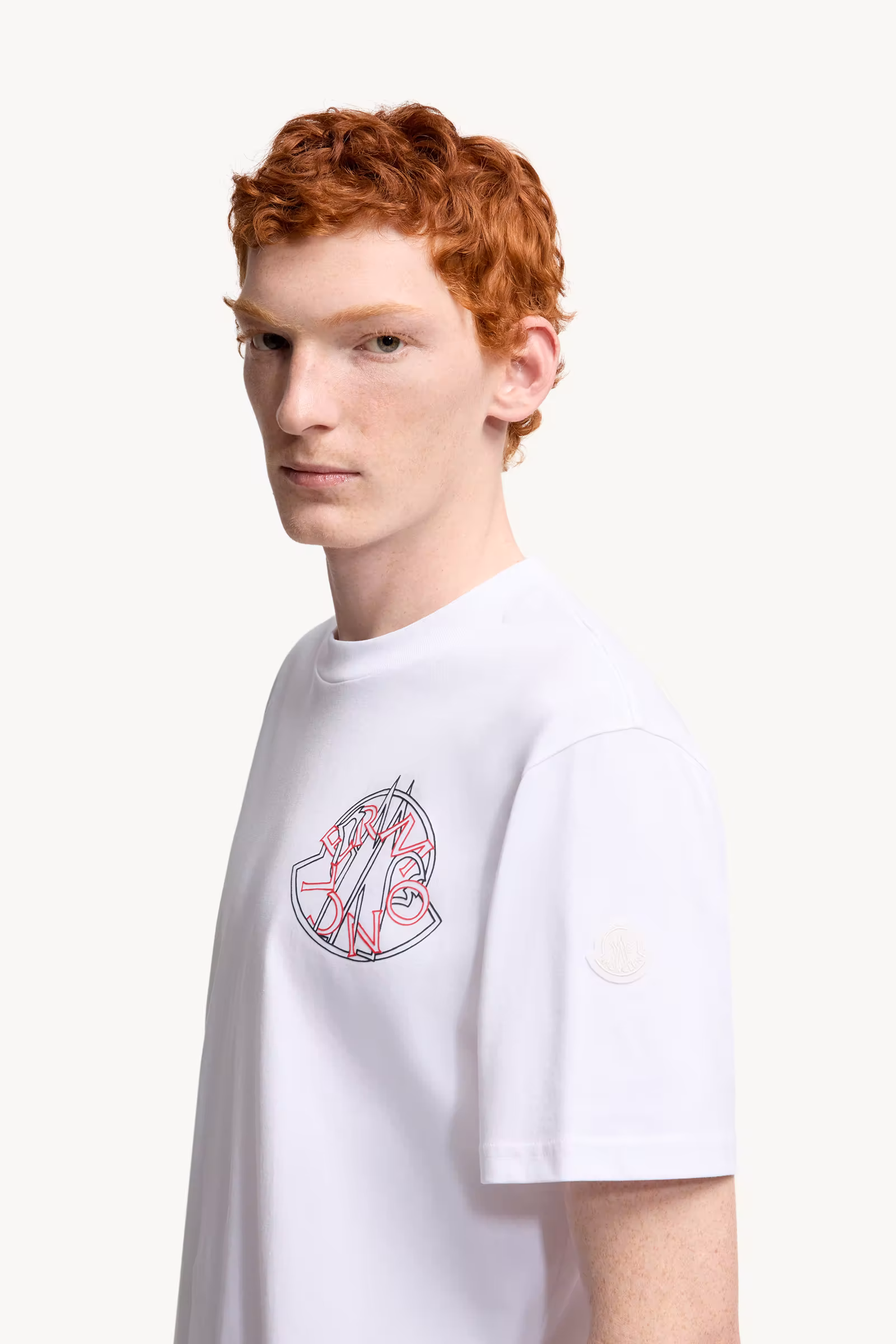 Overlapped Logo Cotton T-Shirt