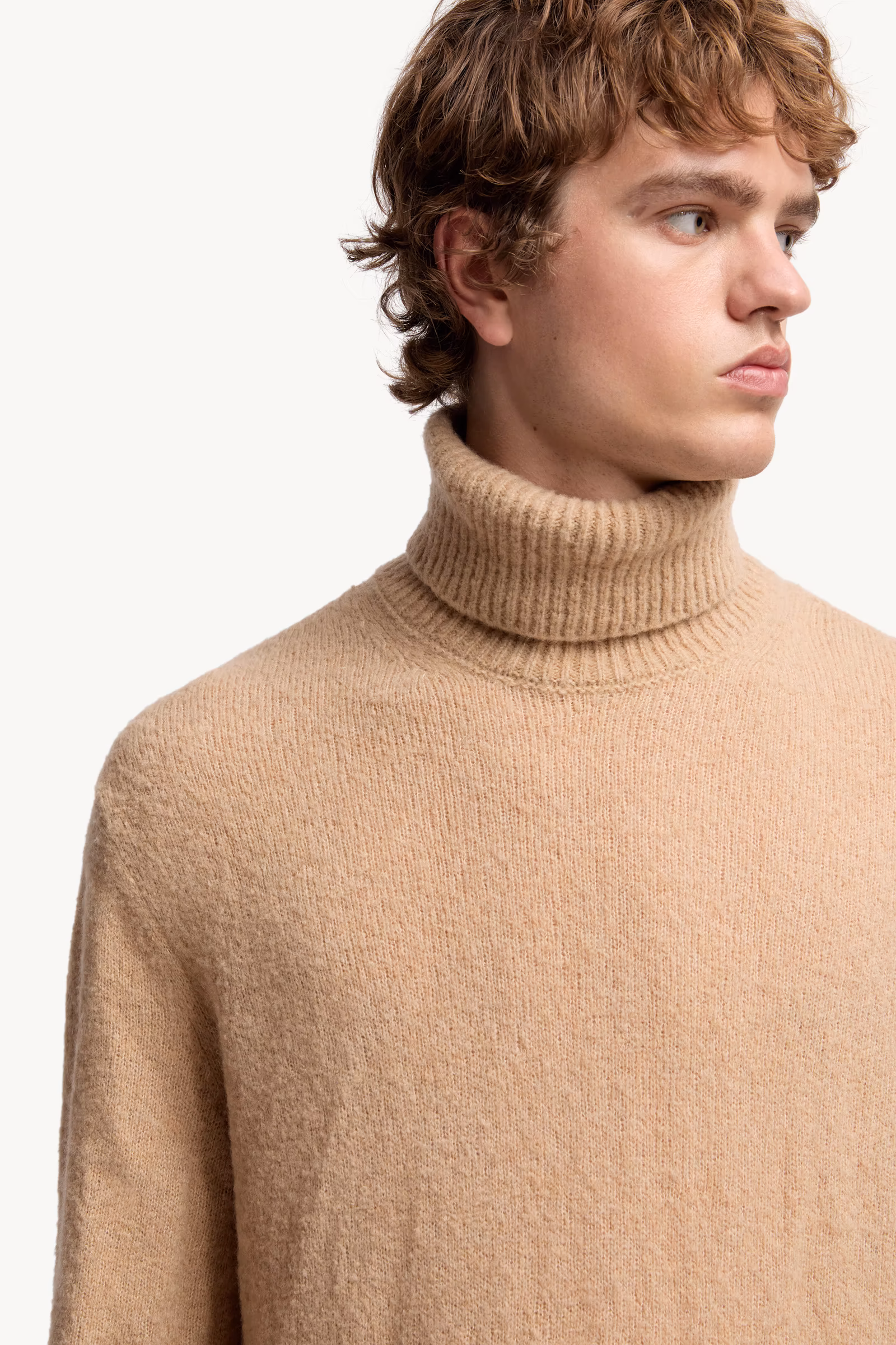Wool Blend Turtleneck Sweater