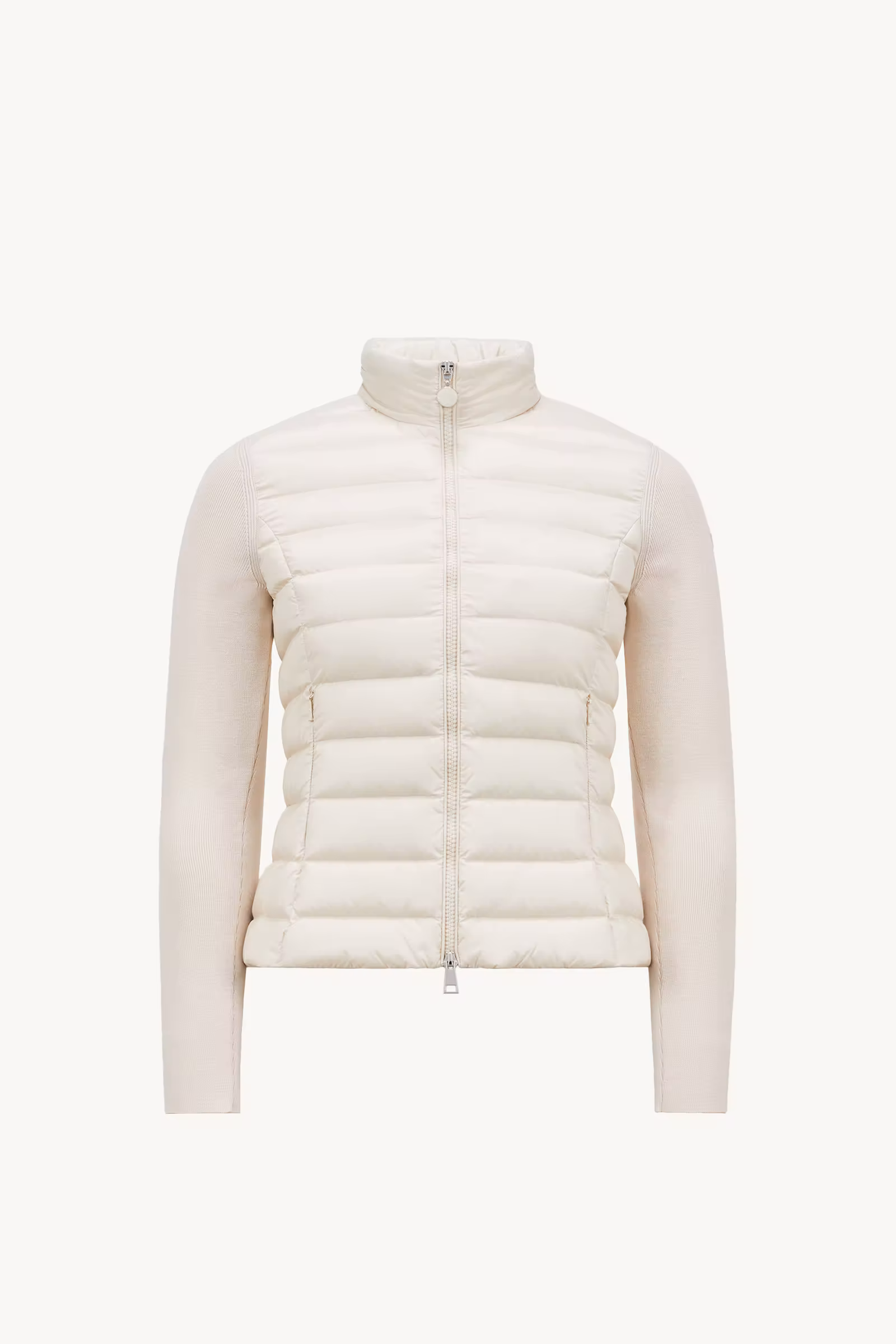 Padded Wool Zip-Up Cardigan