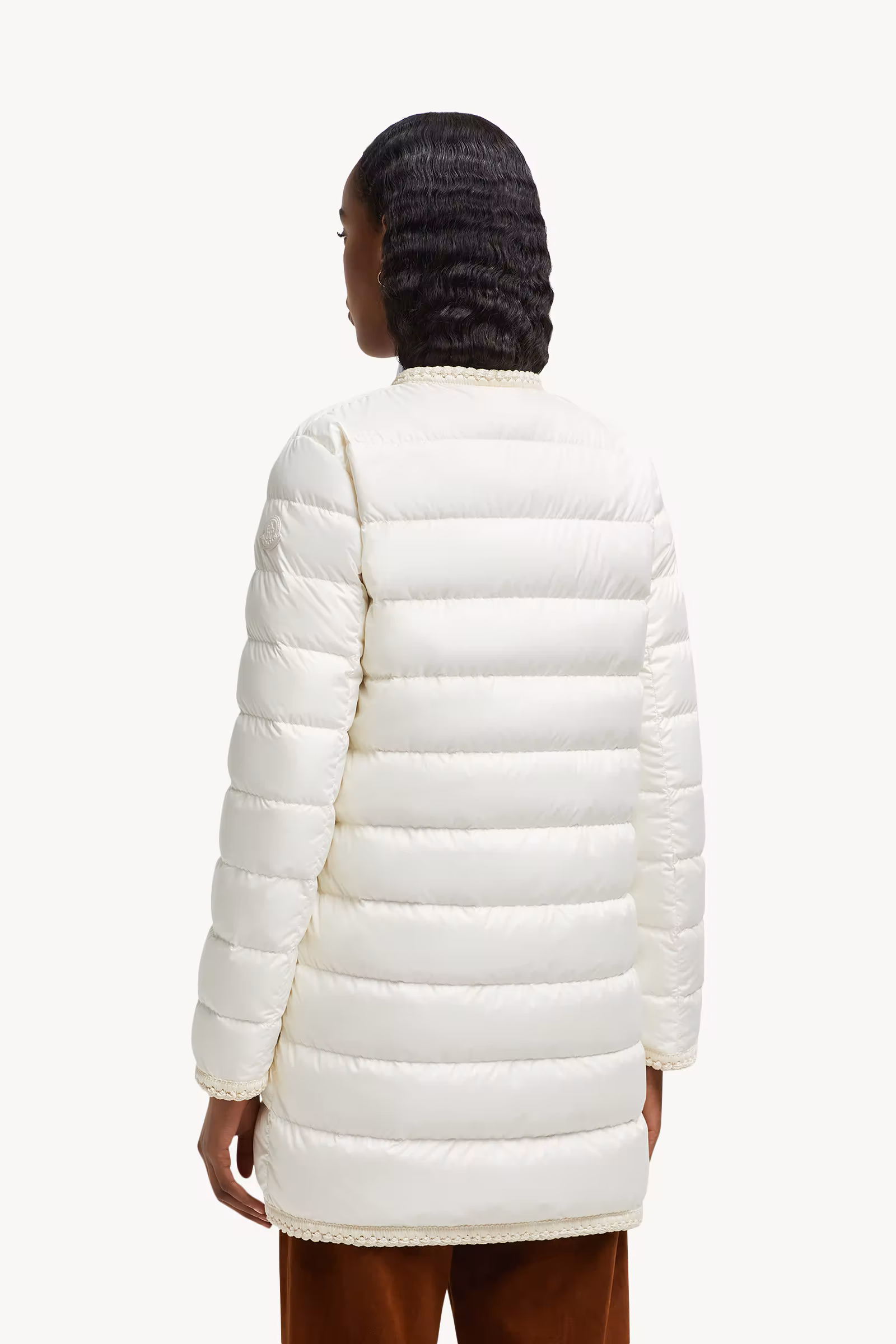 Gencaylong Braided Trim Mid-Length Down Jacket