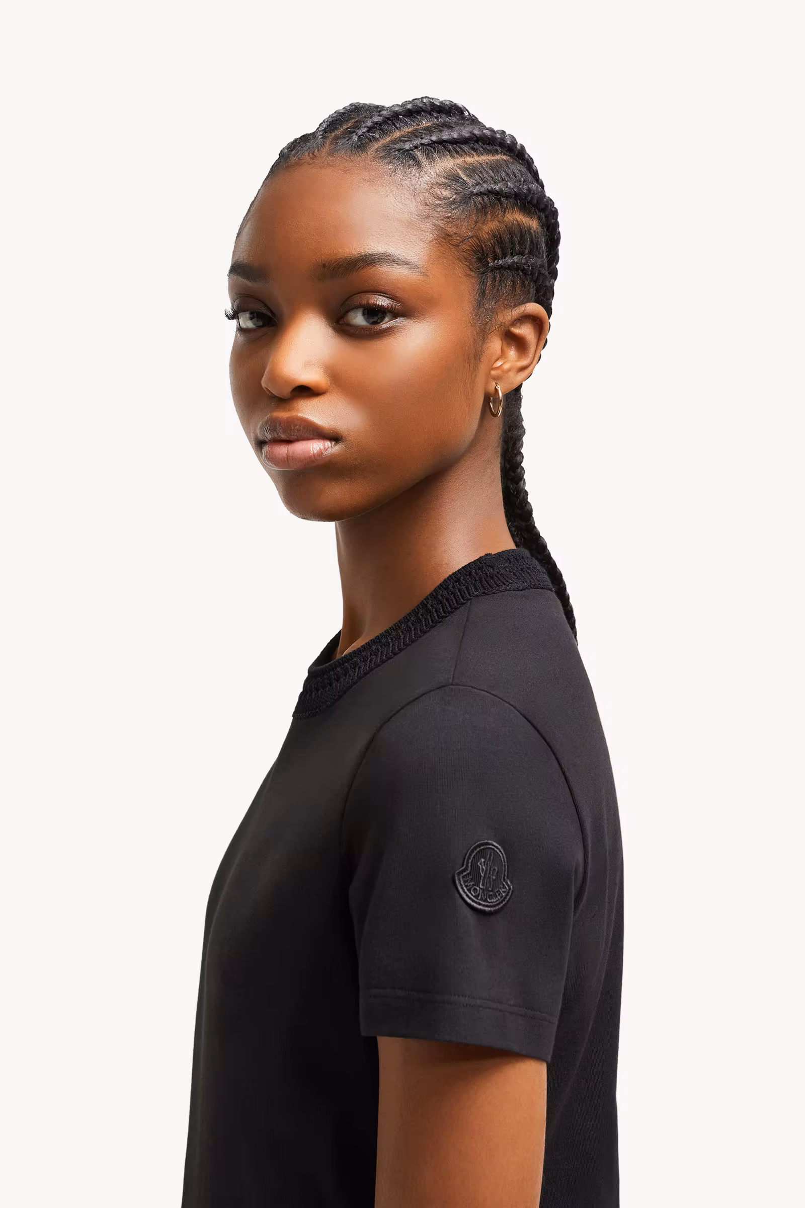 Crochet Accent Cotton T-Shirt