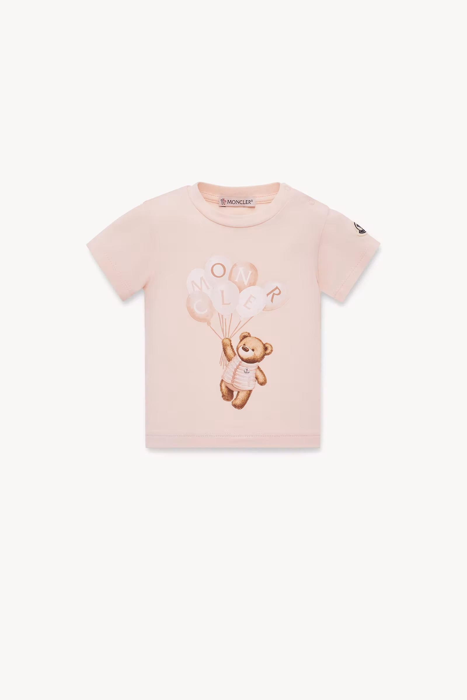 Teddy Bear Motif Cotton T-Shirt