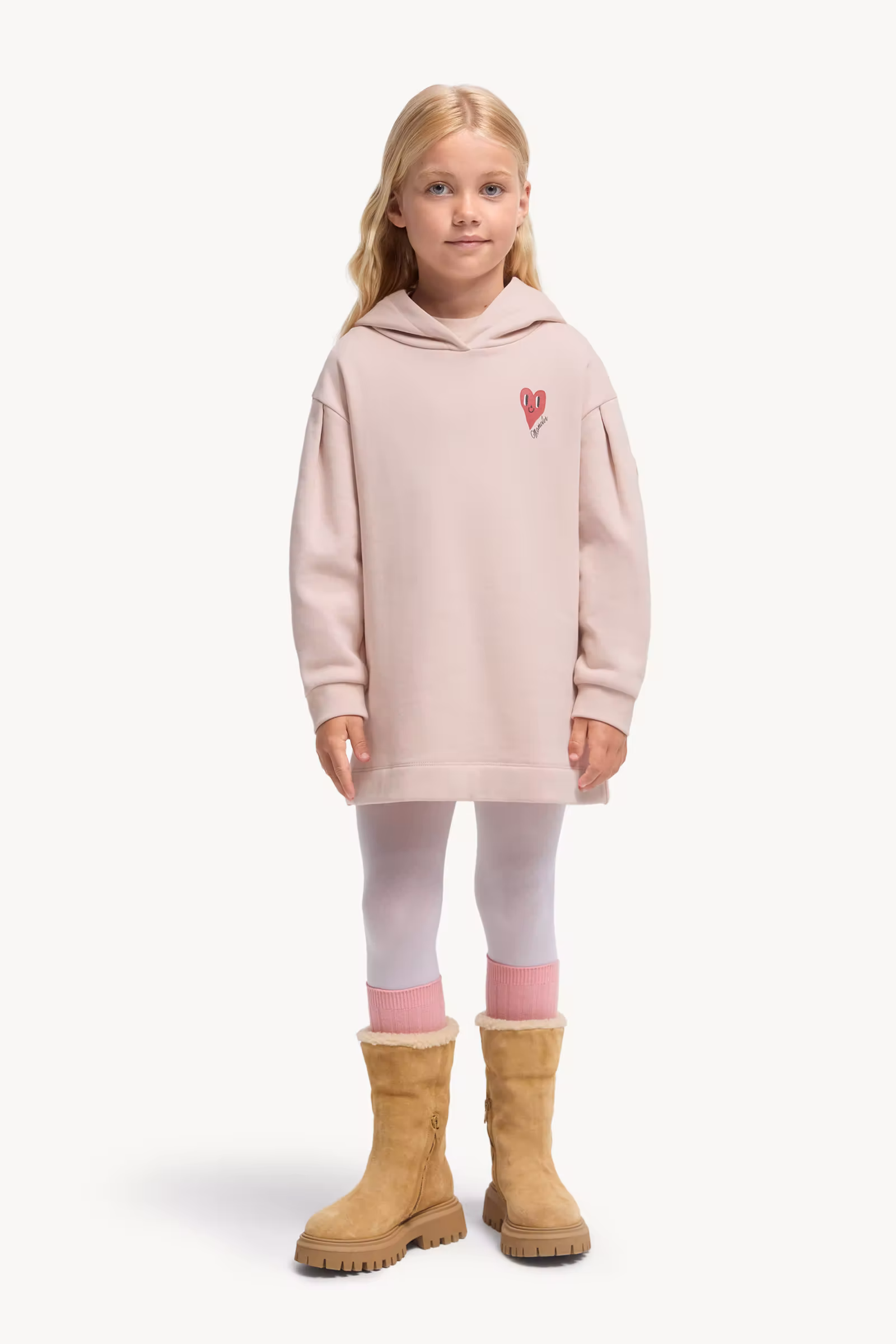 Heart Motif Cotton Hoodie