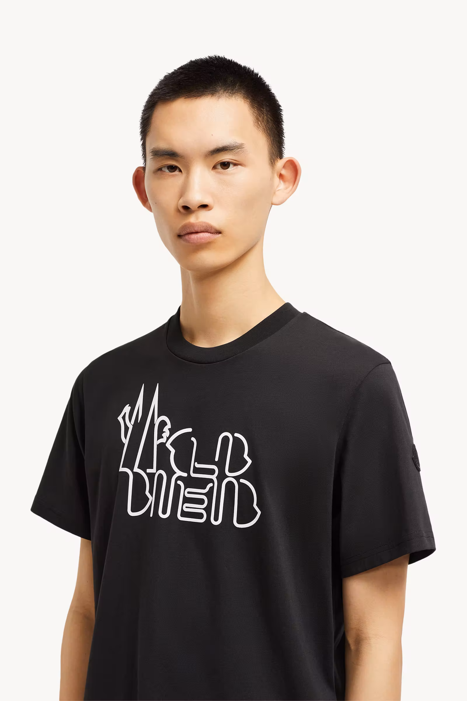 Curved Logo Cotton T-Shirt