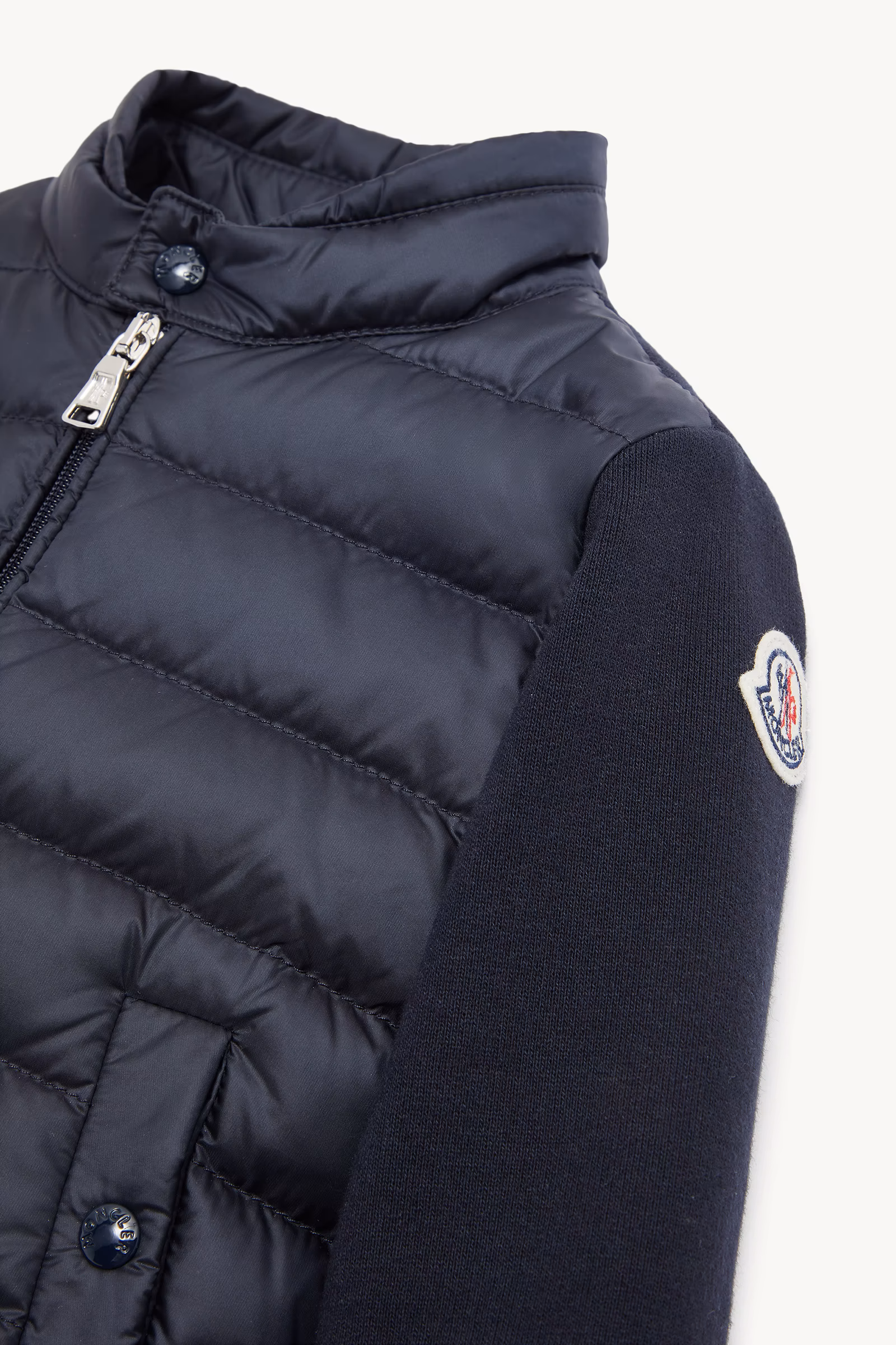 Padded Cotton Zip-Up Sweatshirt