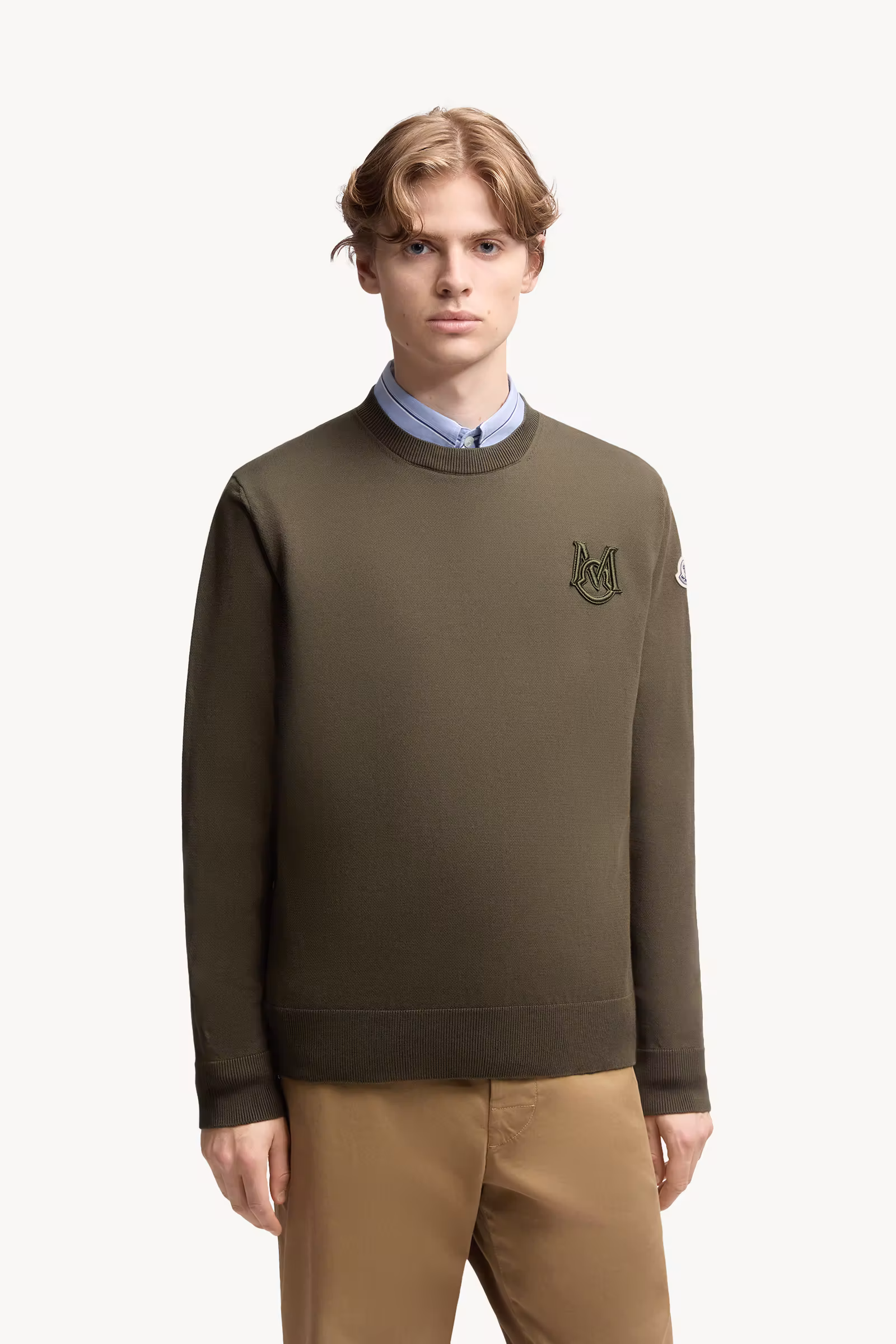 Embroidered Monogram Cotton Sweater