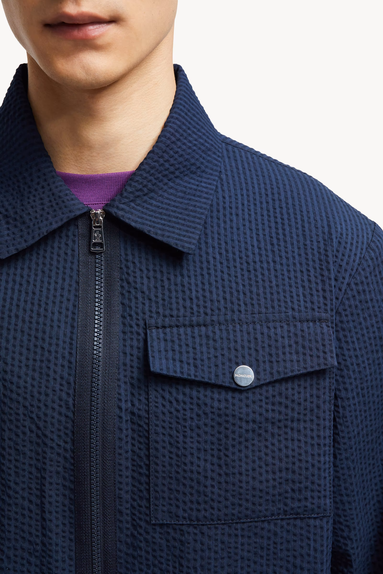 Seersucker Shirt Jacket