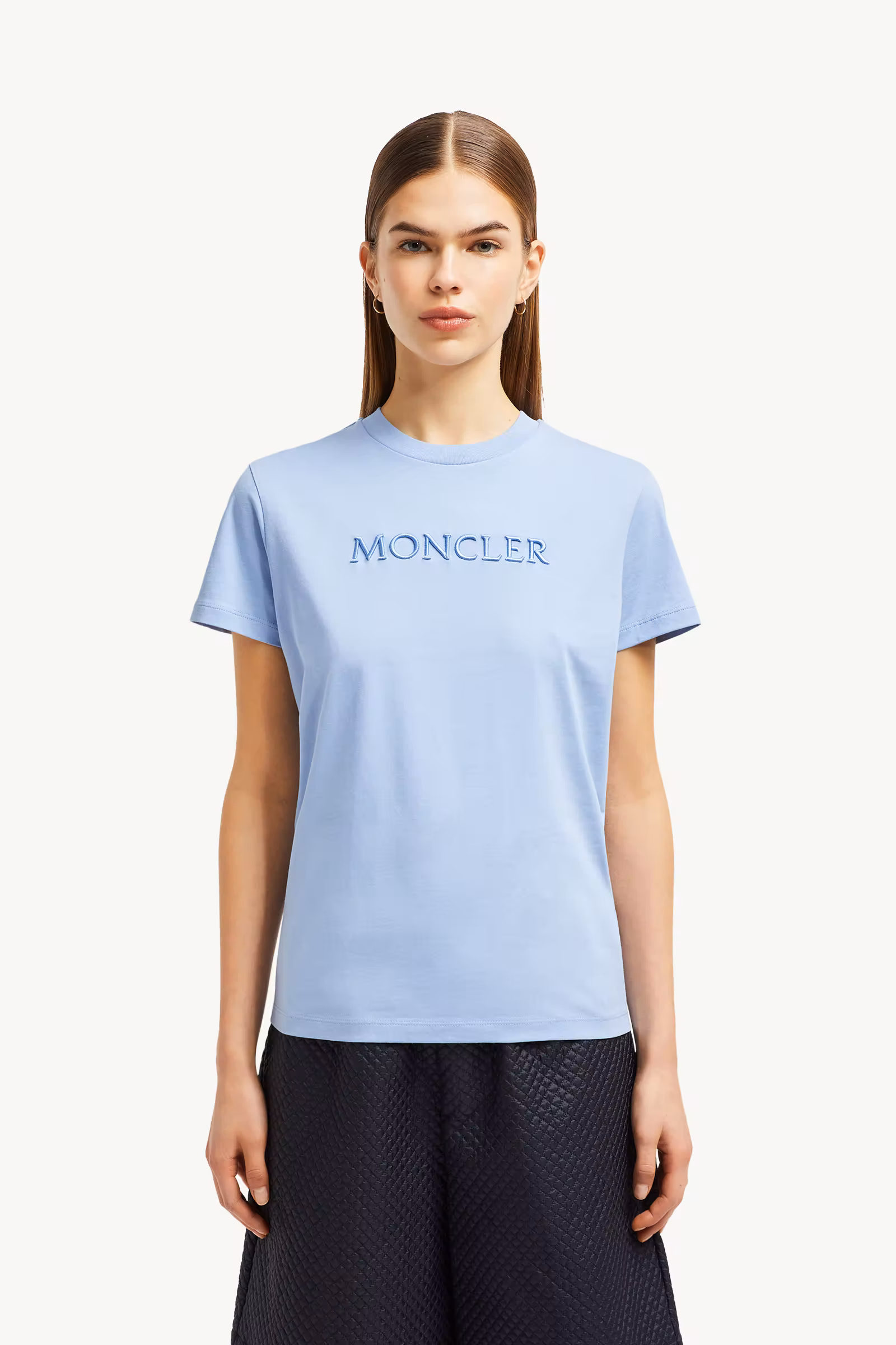 Embroidered Tonal Logo Cotton T-Shirt