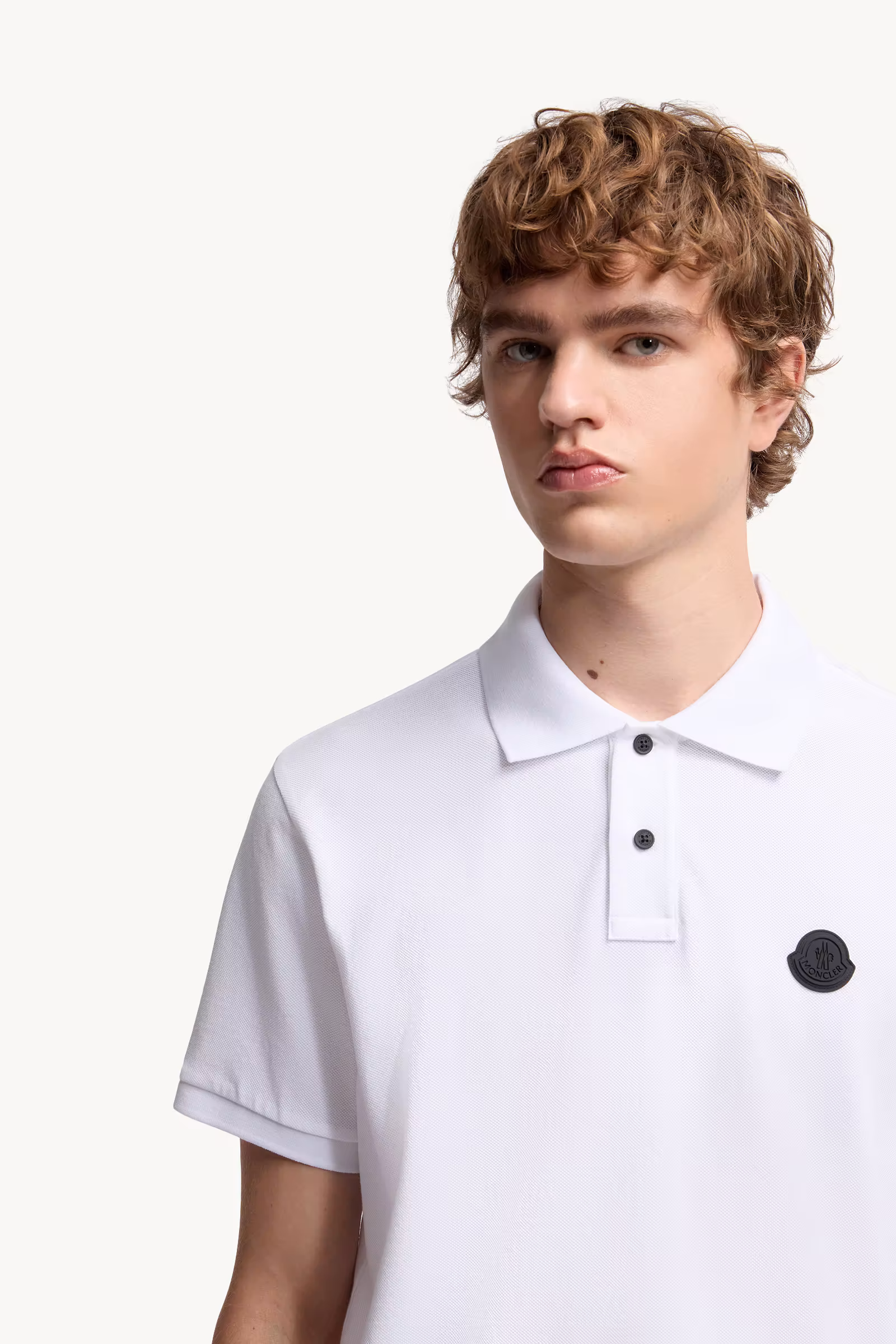 Logo Patch Cotton Piquet Polo Shirt