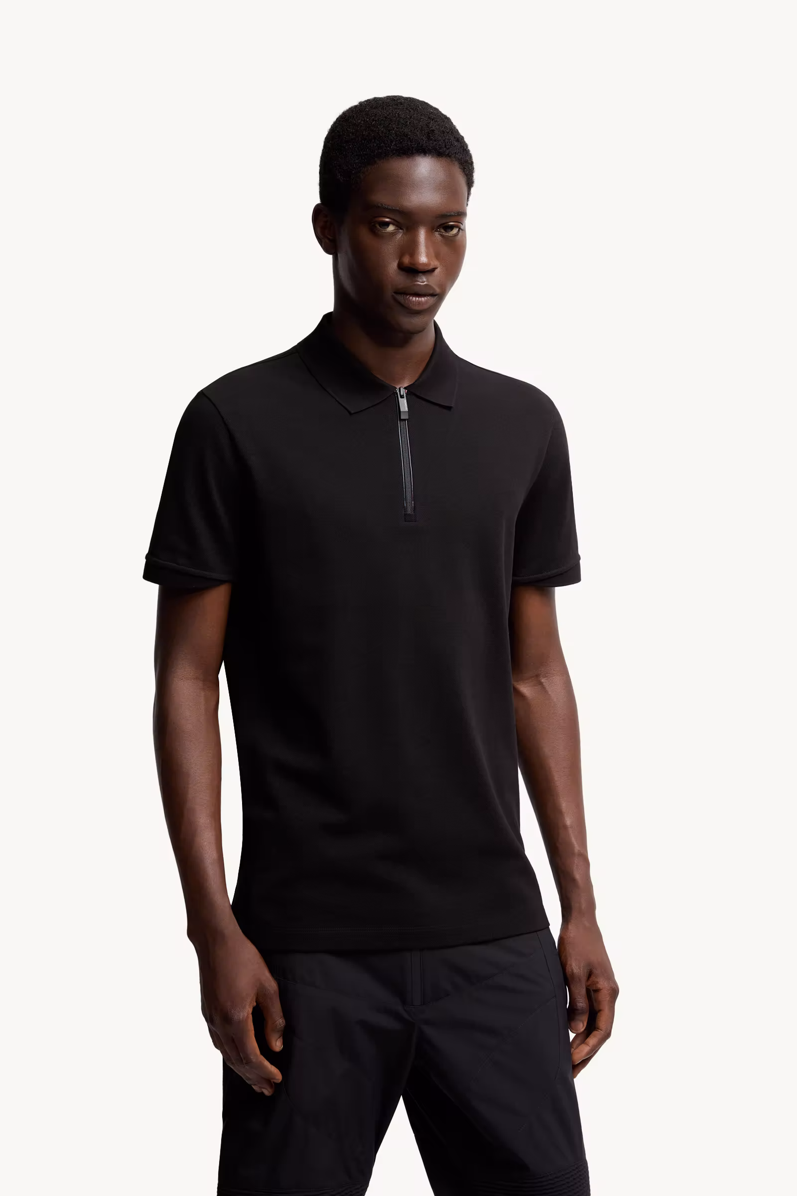 Logo Patch Cotton Piquet Polo Shirt