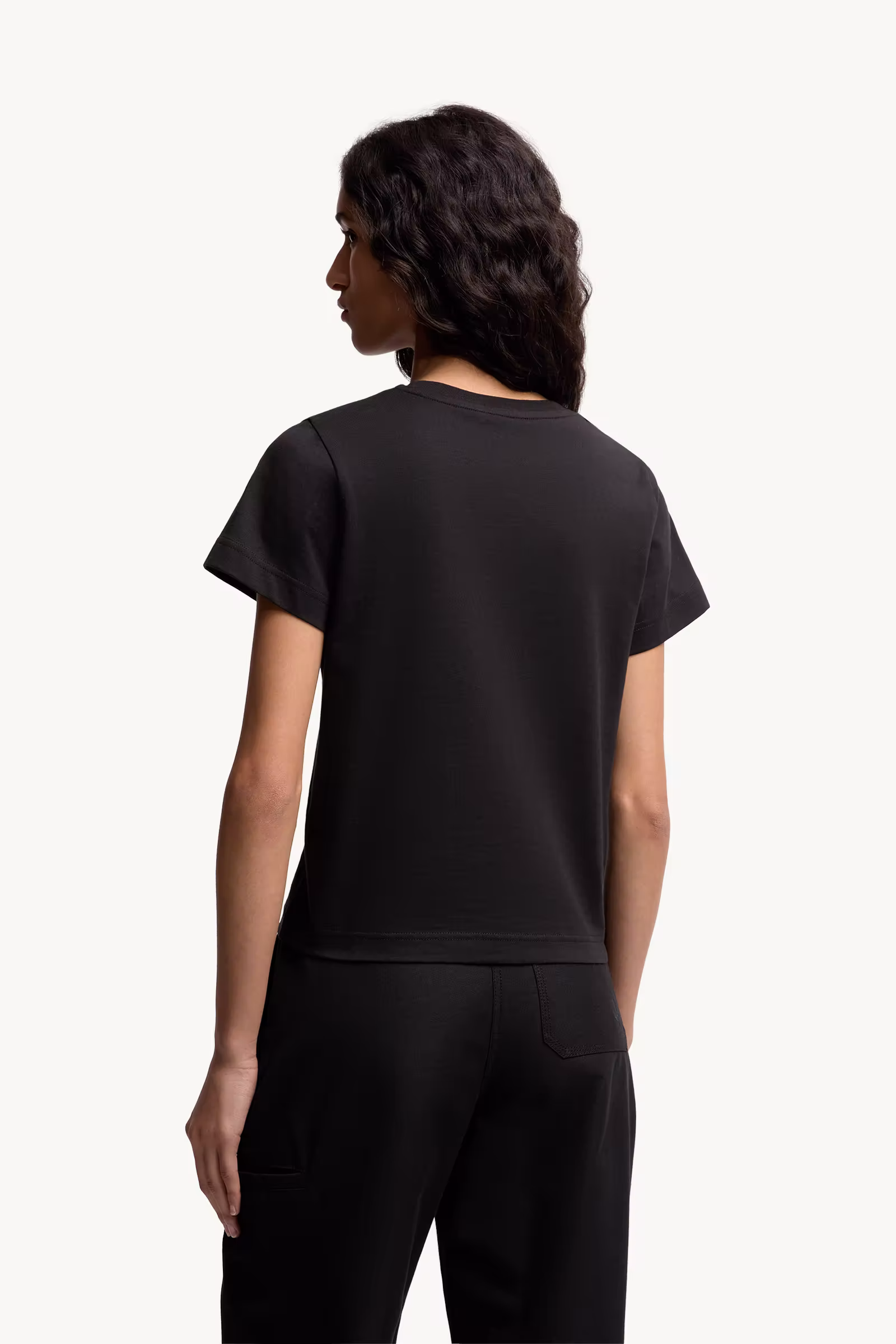 Embroidered Cursive Logo Cotton T-Shirt