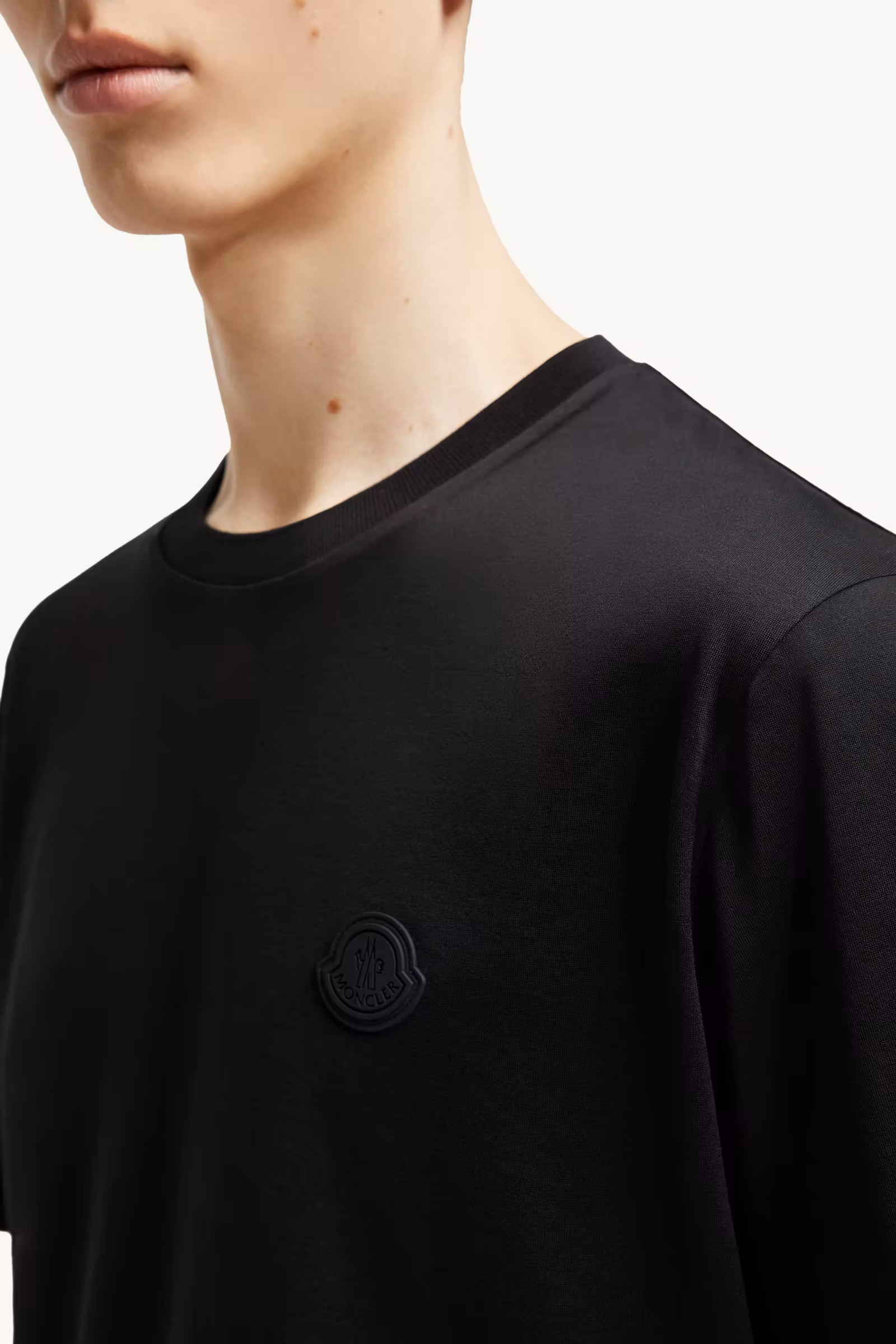 Vertical Back Logo Cotton T-Shirt