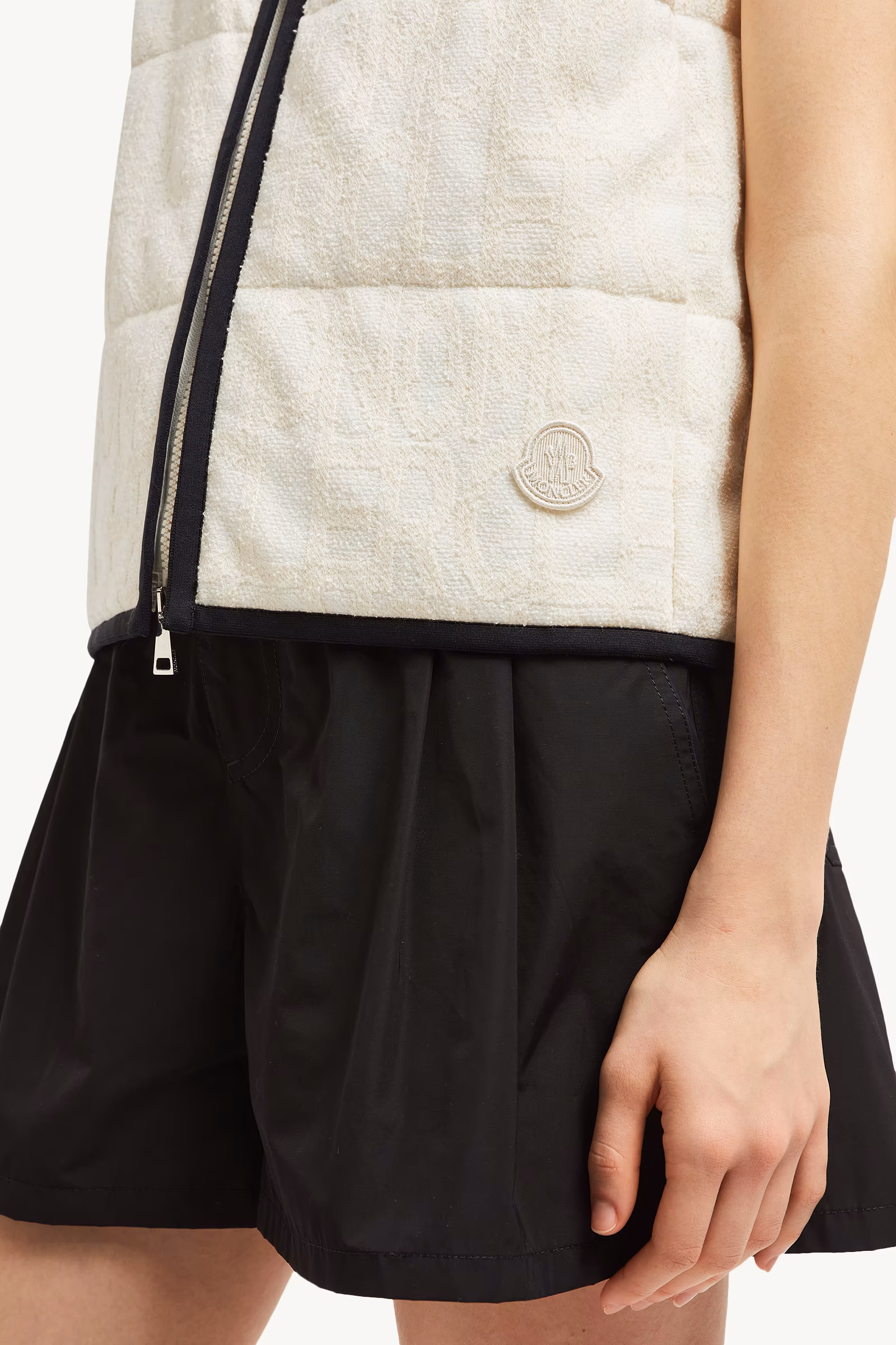 Terry Cloth Logo Jacquard Padded Vest