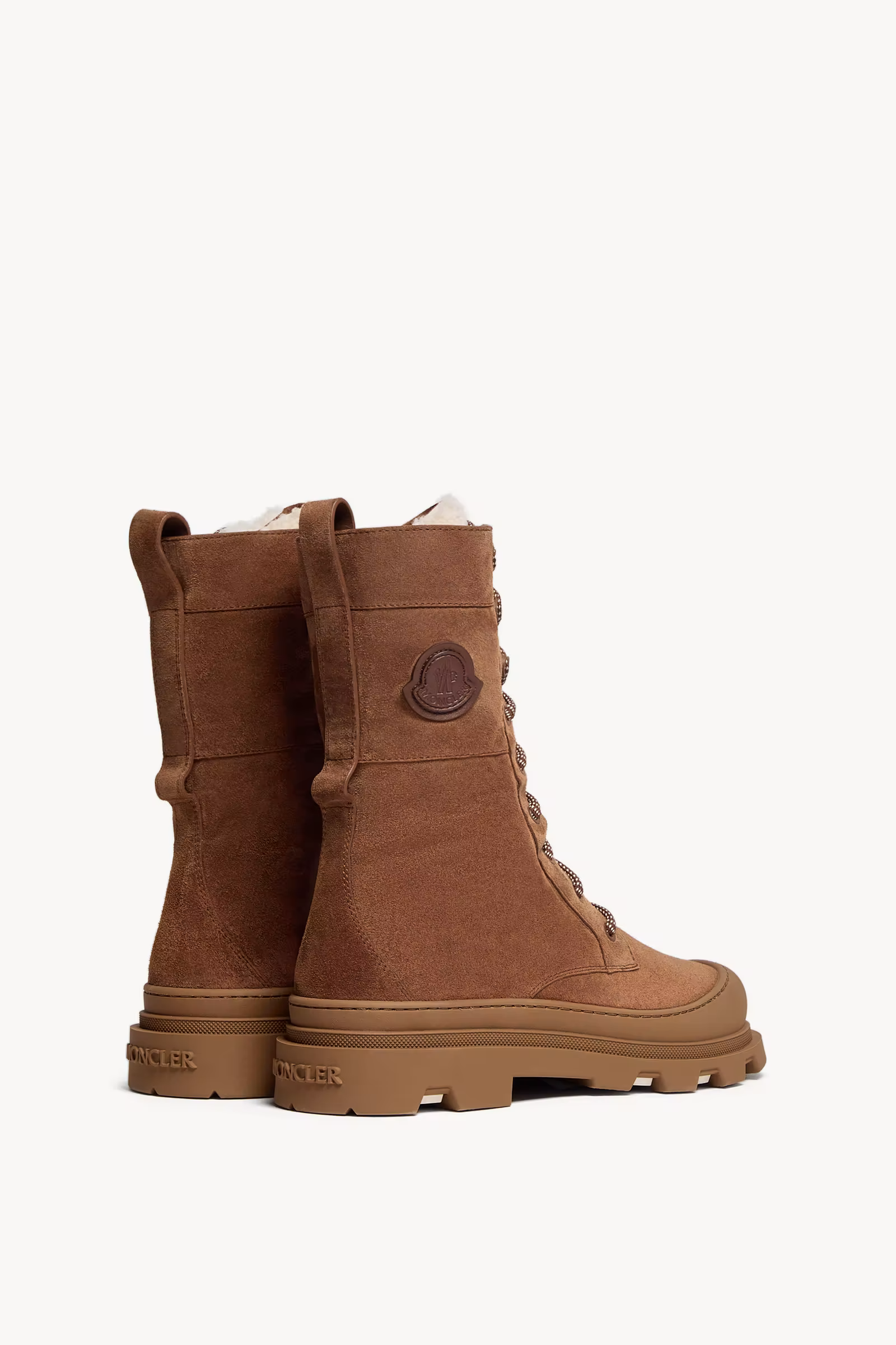 Vera High Suede & Shearling Lace-Up Boots
