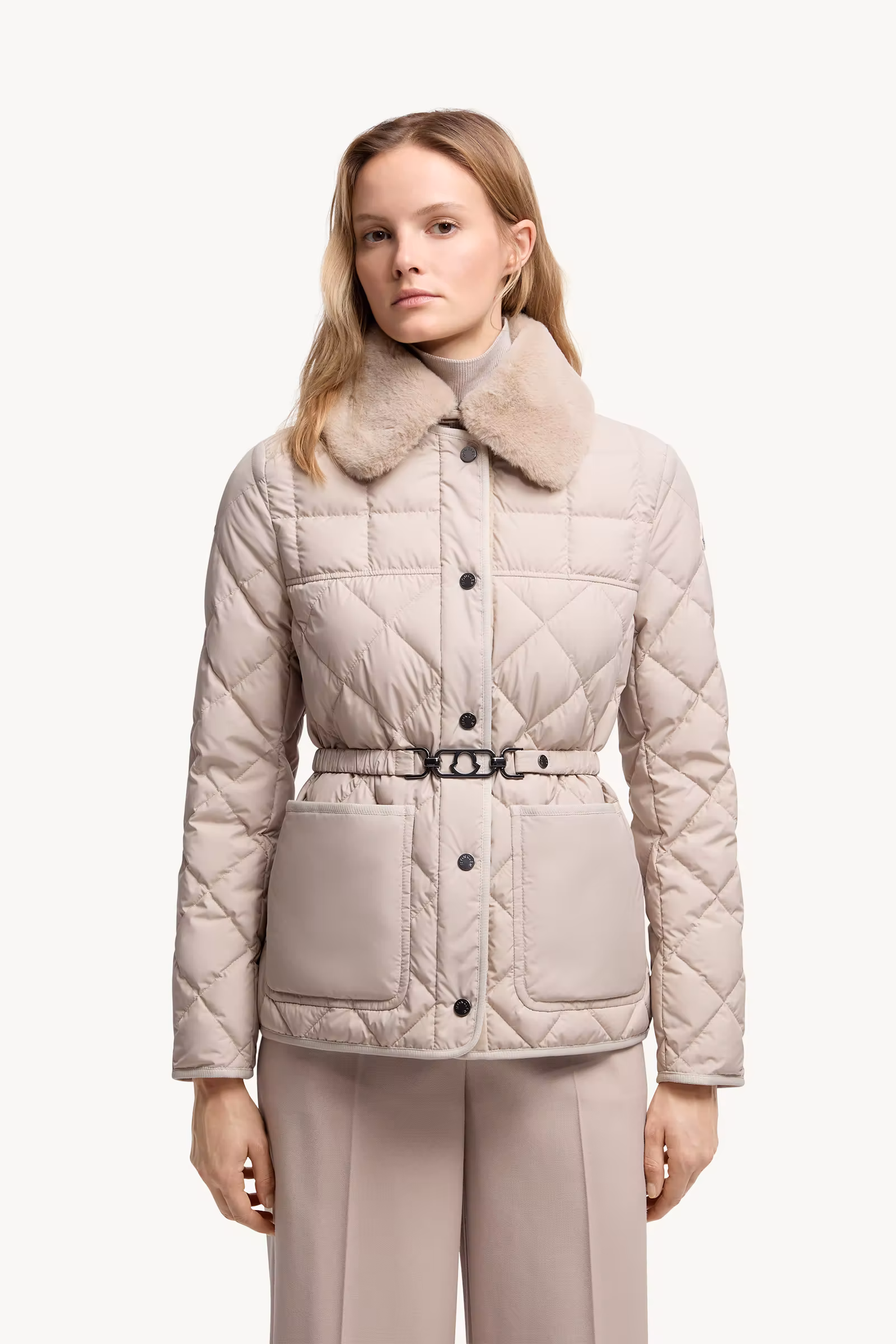 Cygne Faux Fur-Trimmed Short Down Jacket