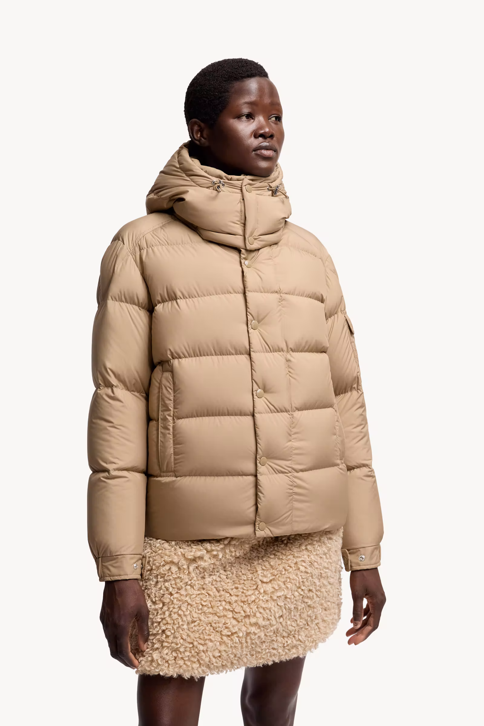 Moncler Maya 70 Hooded Short Down Jacket