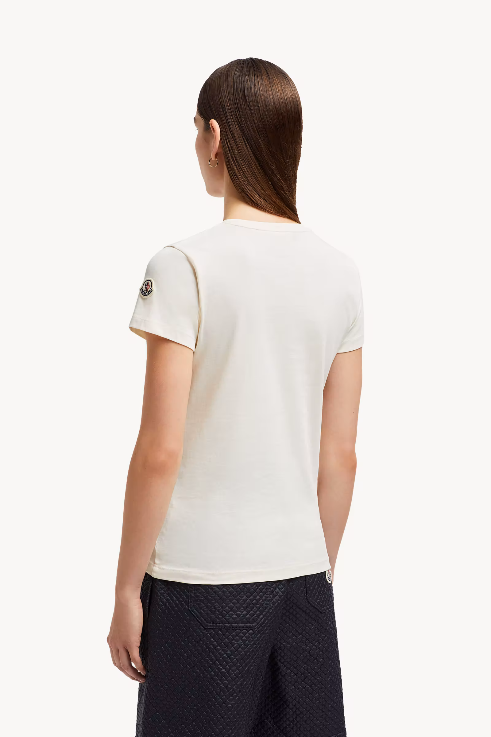 Pearl-Embroidered Logo Cotton T-Shirt