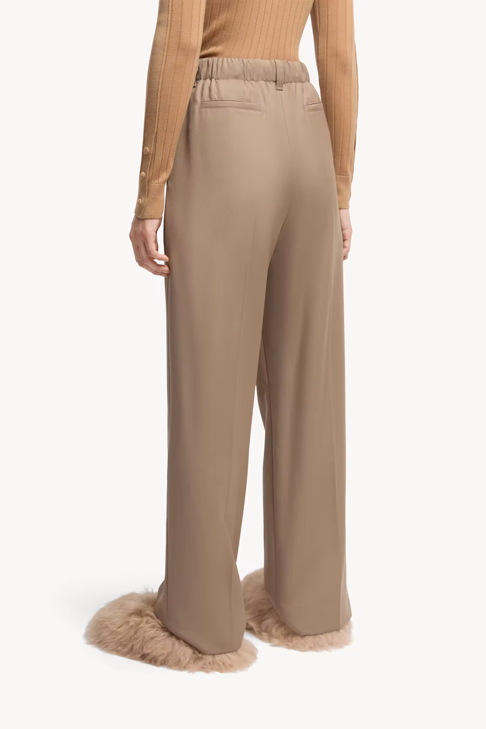 Wool Gabardine Tailored Pants