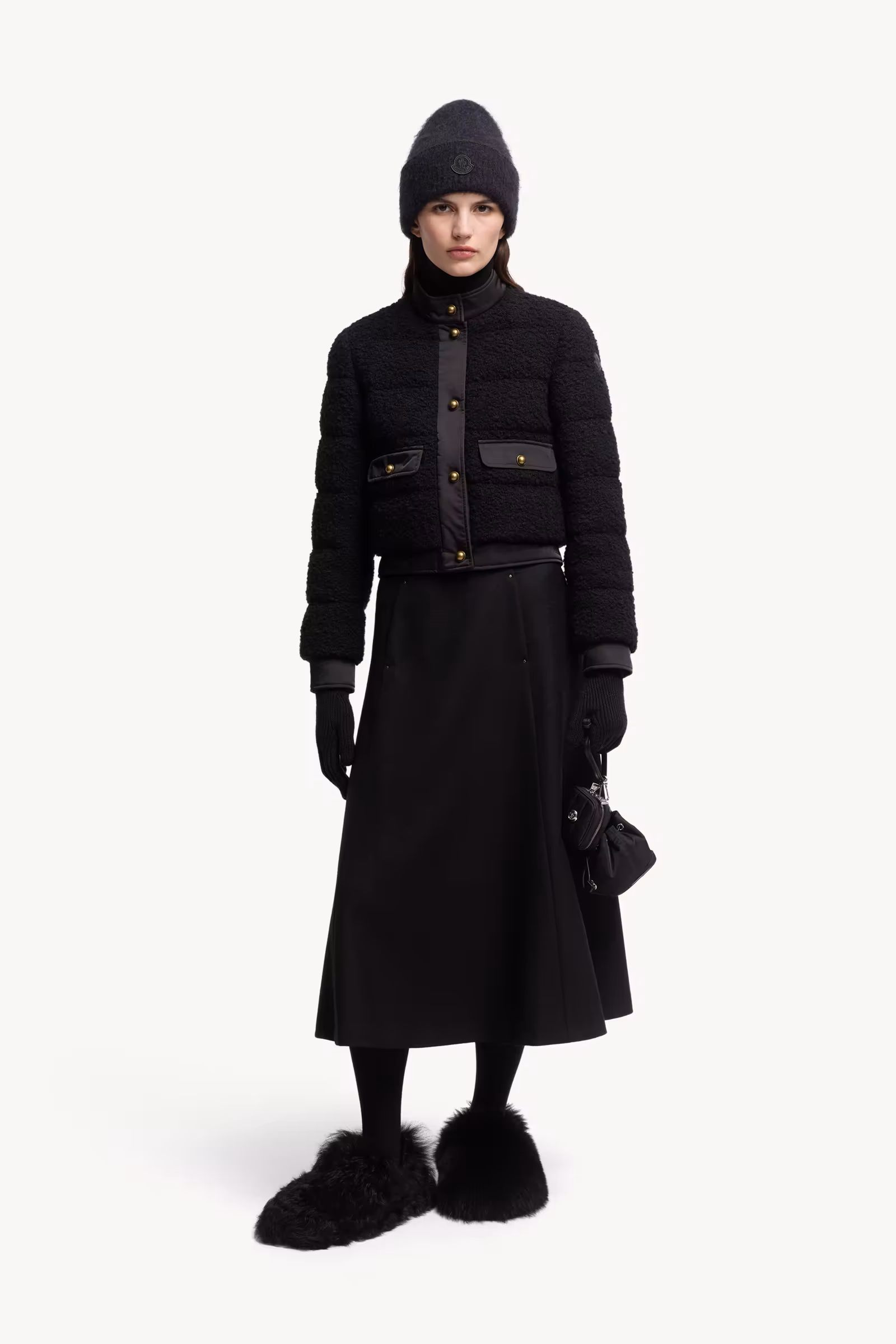 Blandy Wool Blend Bouclé Short Down Jacket
