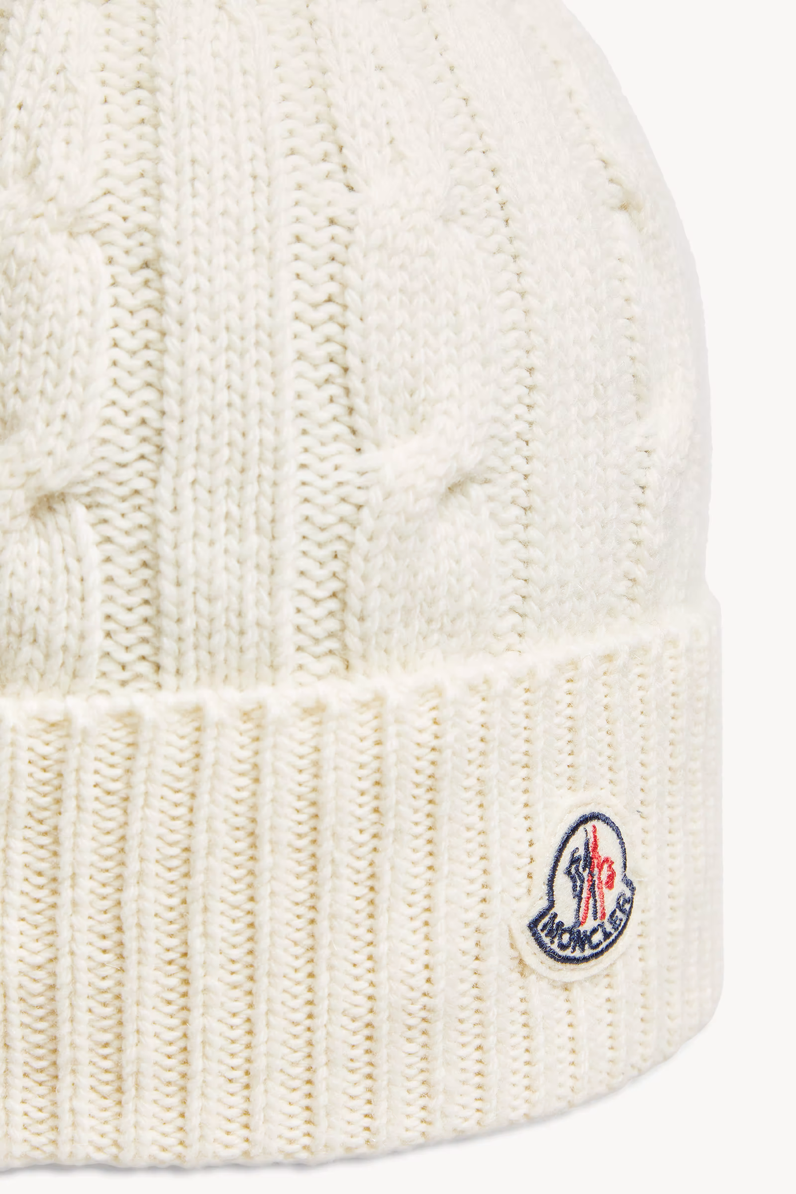 Wool & Cashmere Beanie with Faux Fur Pom Pom