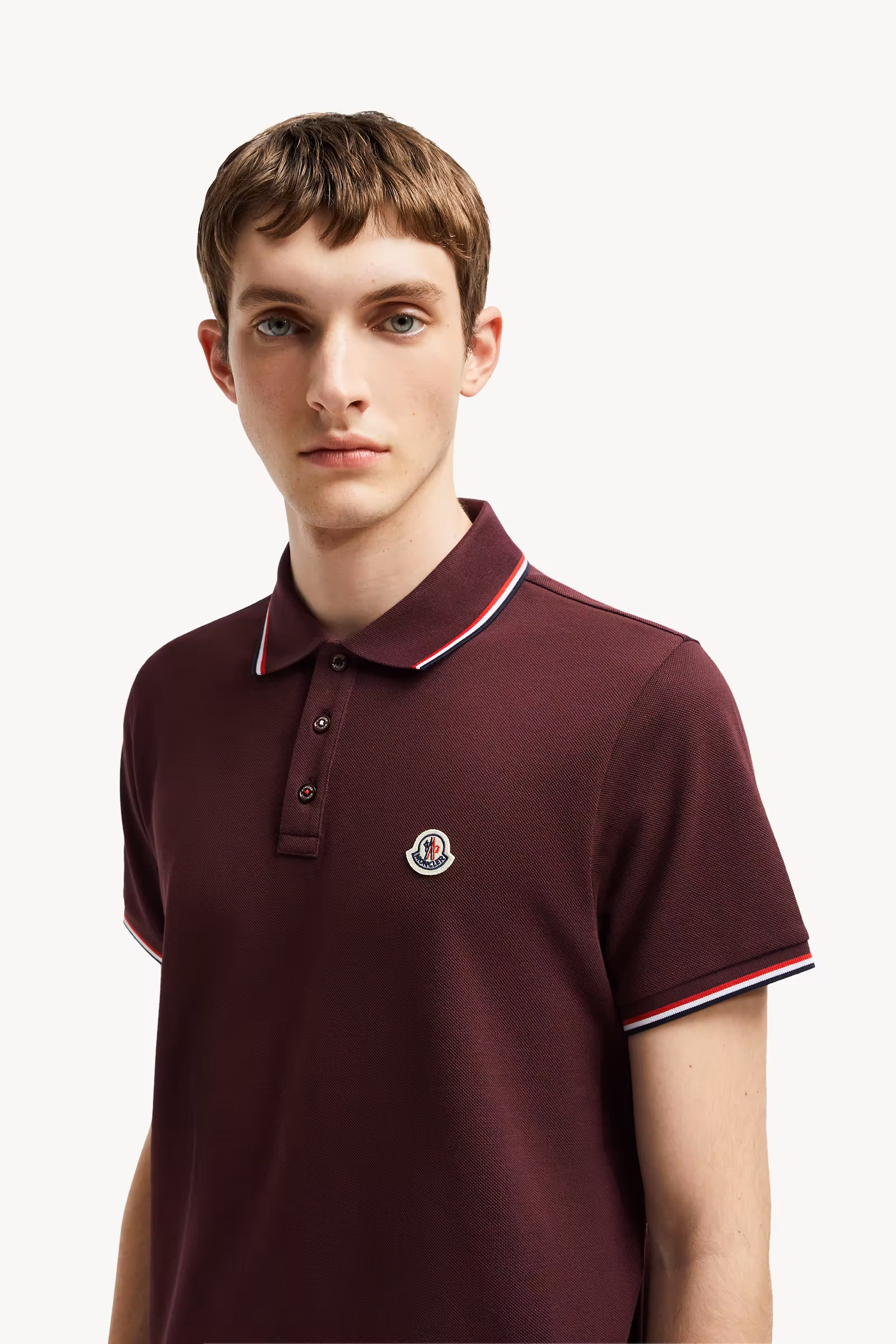 Tricolor-Trimmed Cotton Piquet Polo Shirt