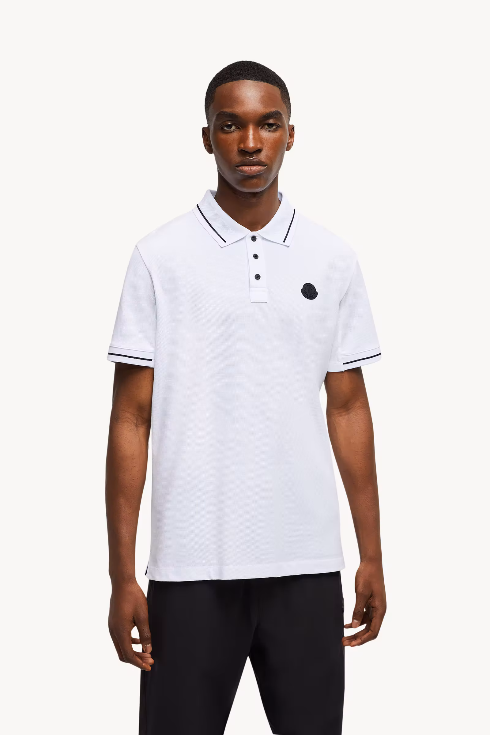 Logo Patch Cotton Polo Shirt