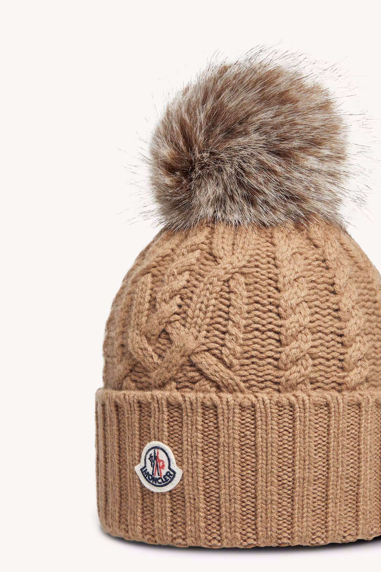 Cashmere Blend Beanie with Pom Pom