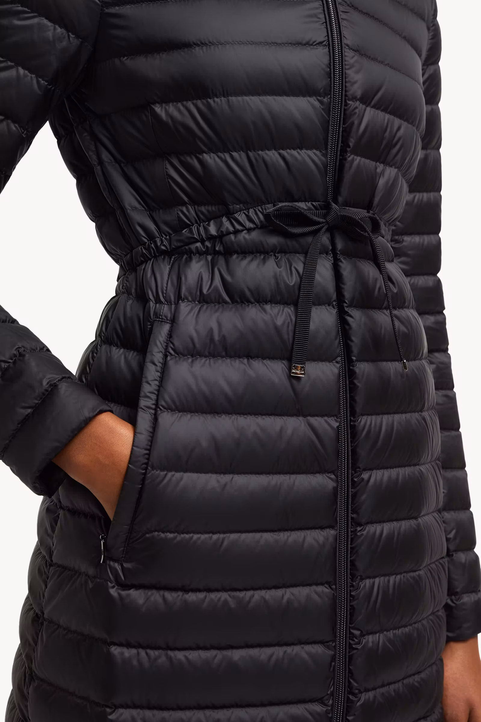 Barbel Hooded Fit & Flare Long Down Jacket