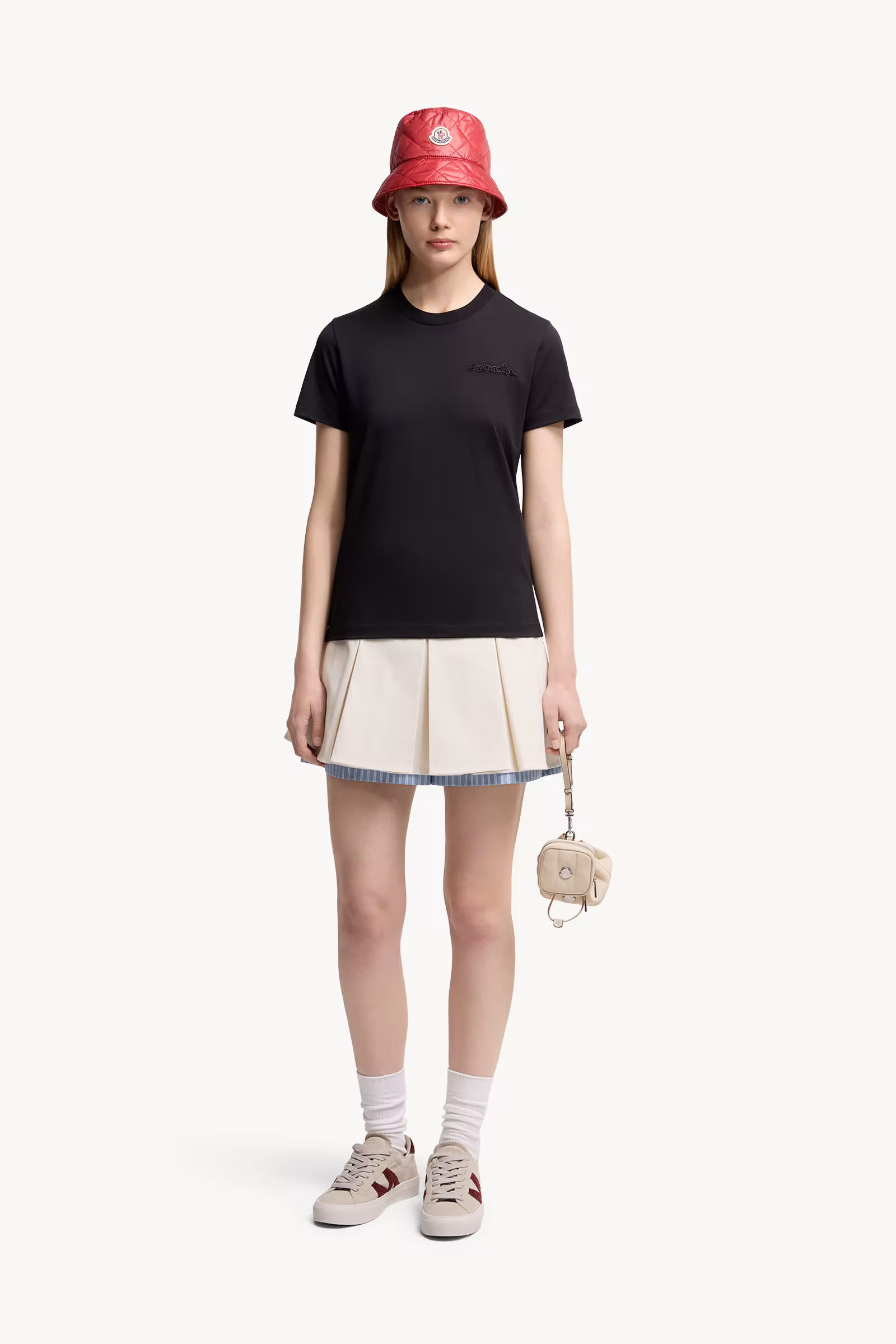 Beaded Logo Cotton T-Shirt