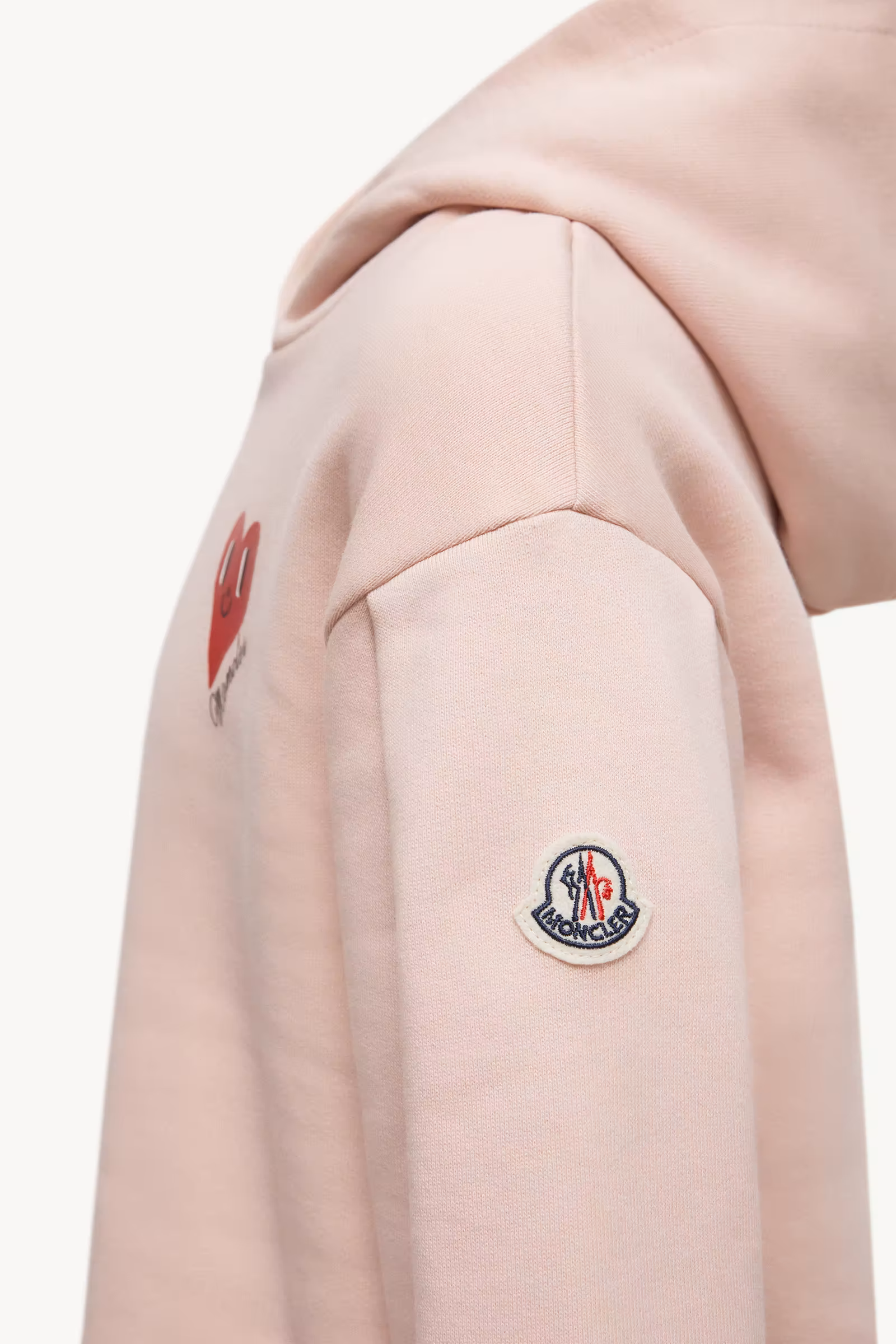 Heart Motif Cotton Hoodie