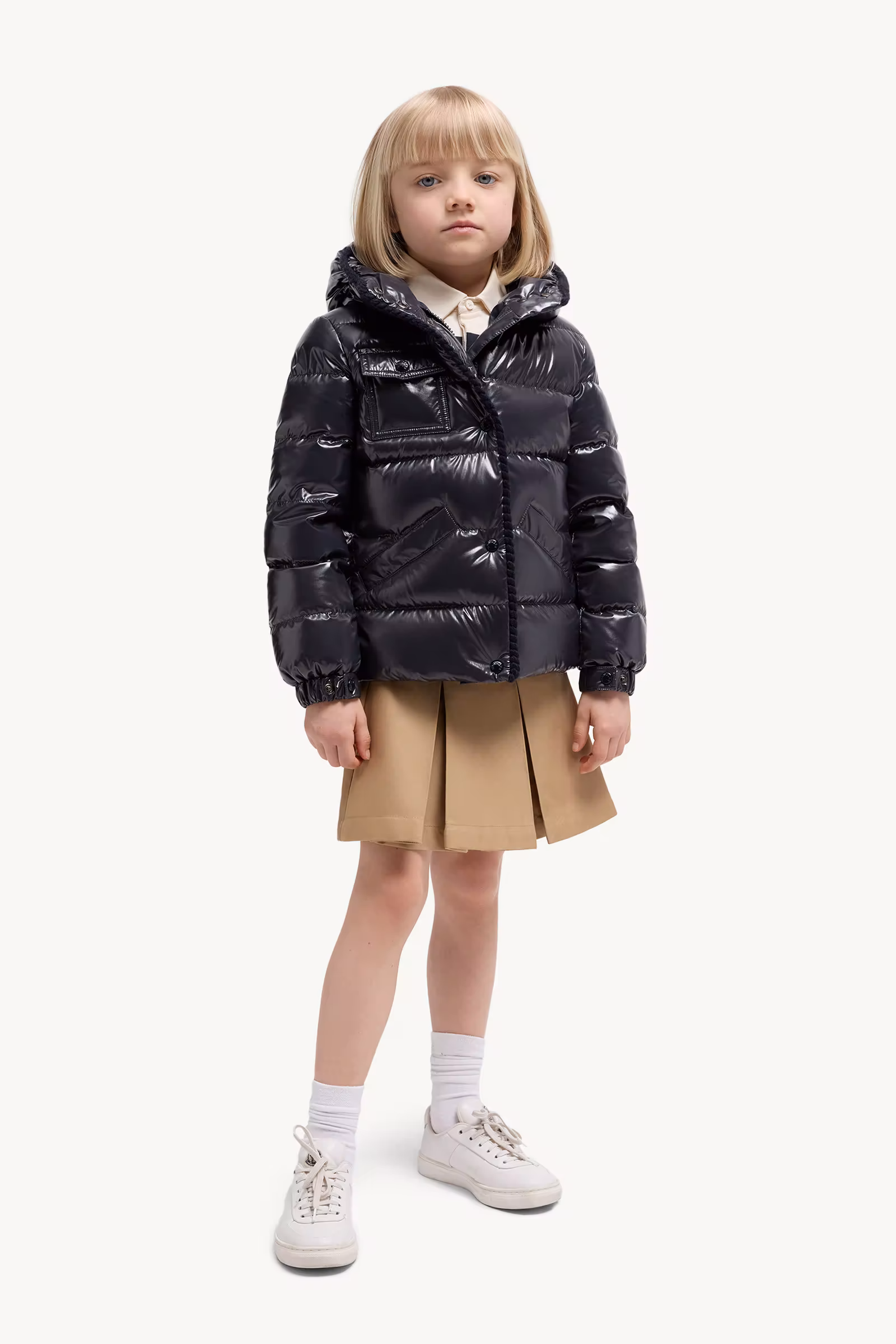 Glareins Braided Trim Hooded Down Jacket