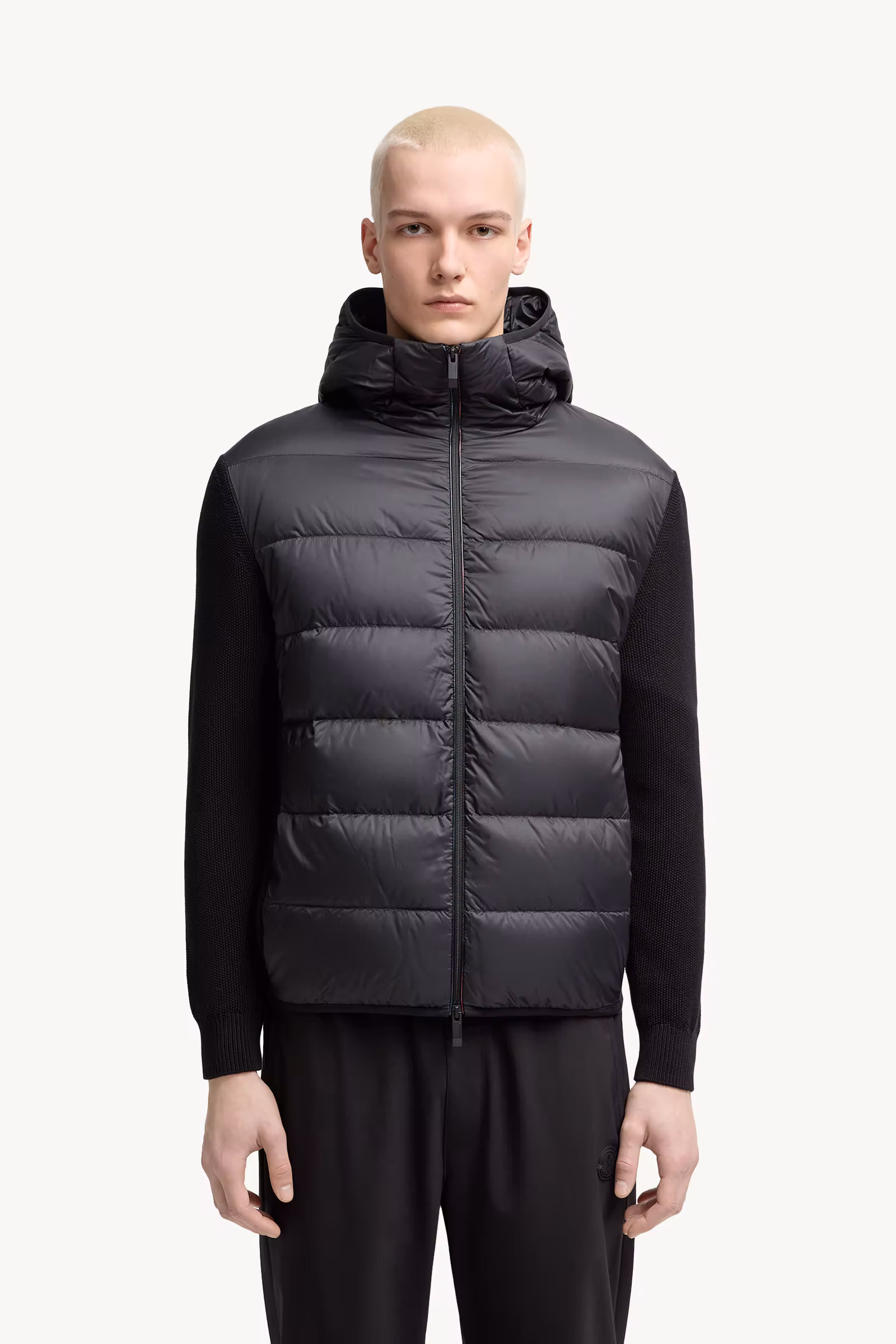 Padded Cotton Zip-Up Hoodie