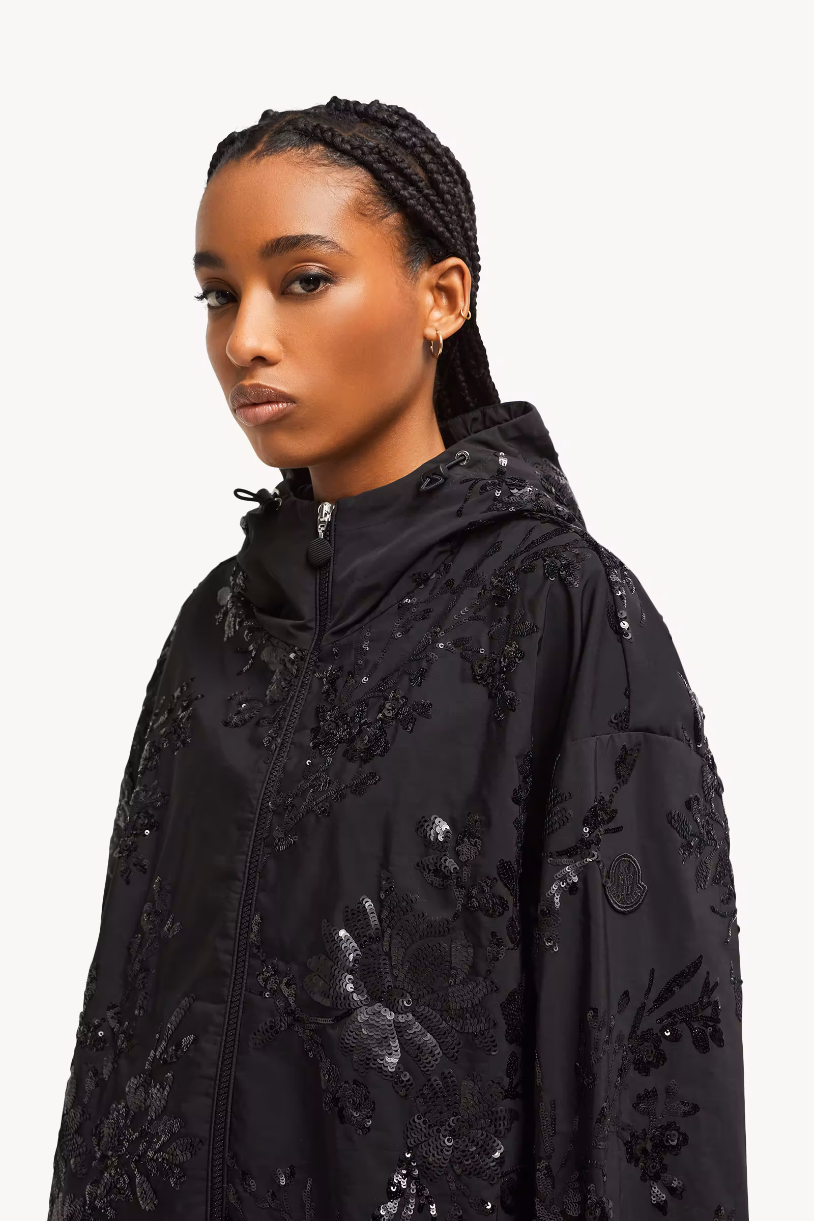 Landal Sequin-Embroidered Hooded Jacket
