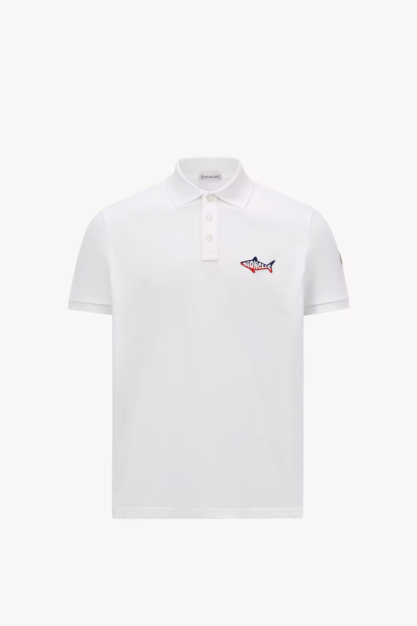 Shark Patch Cotton Piquet Polo Shirt
