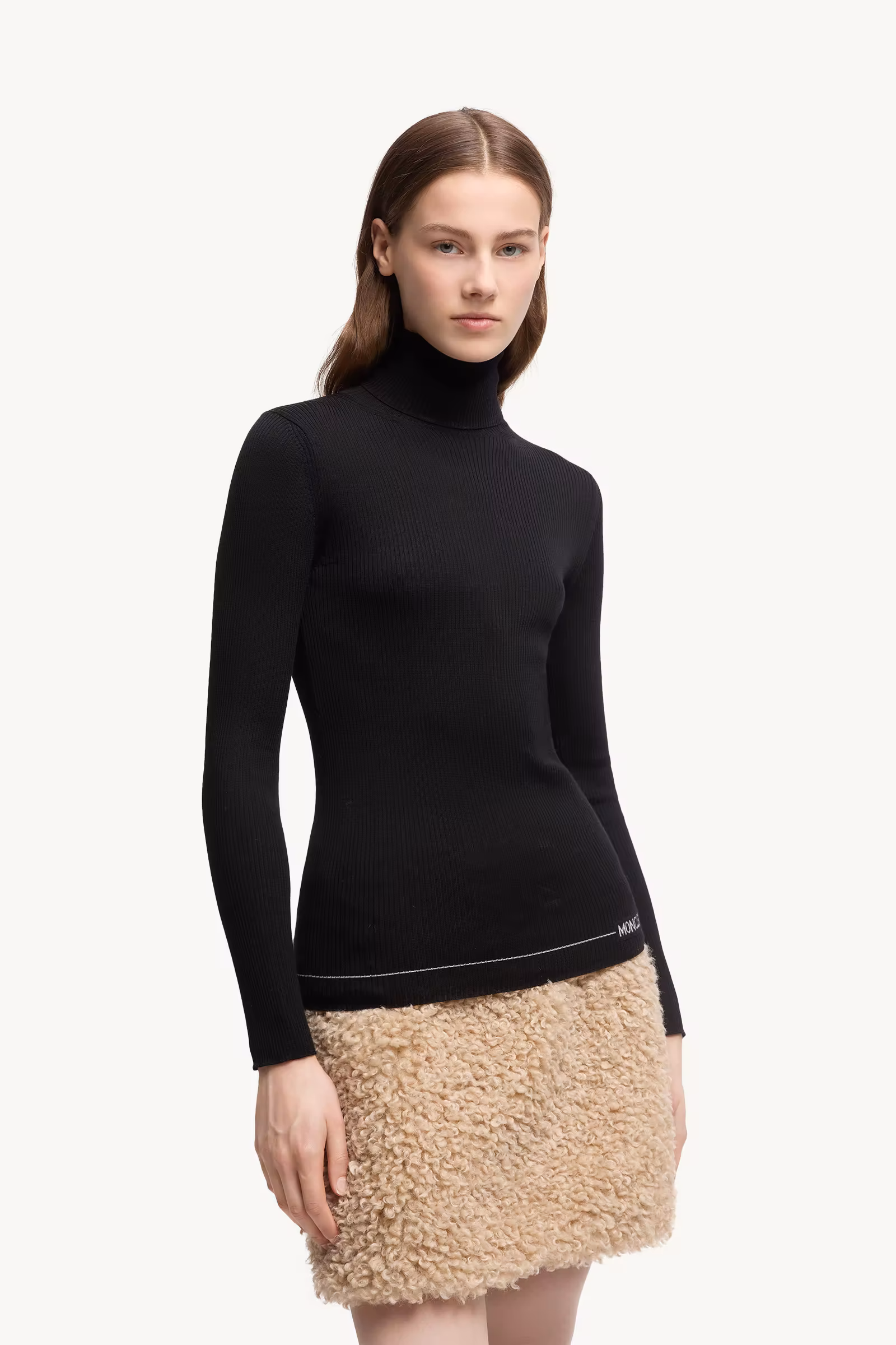 Logo Wool Turtleneck Sweater
