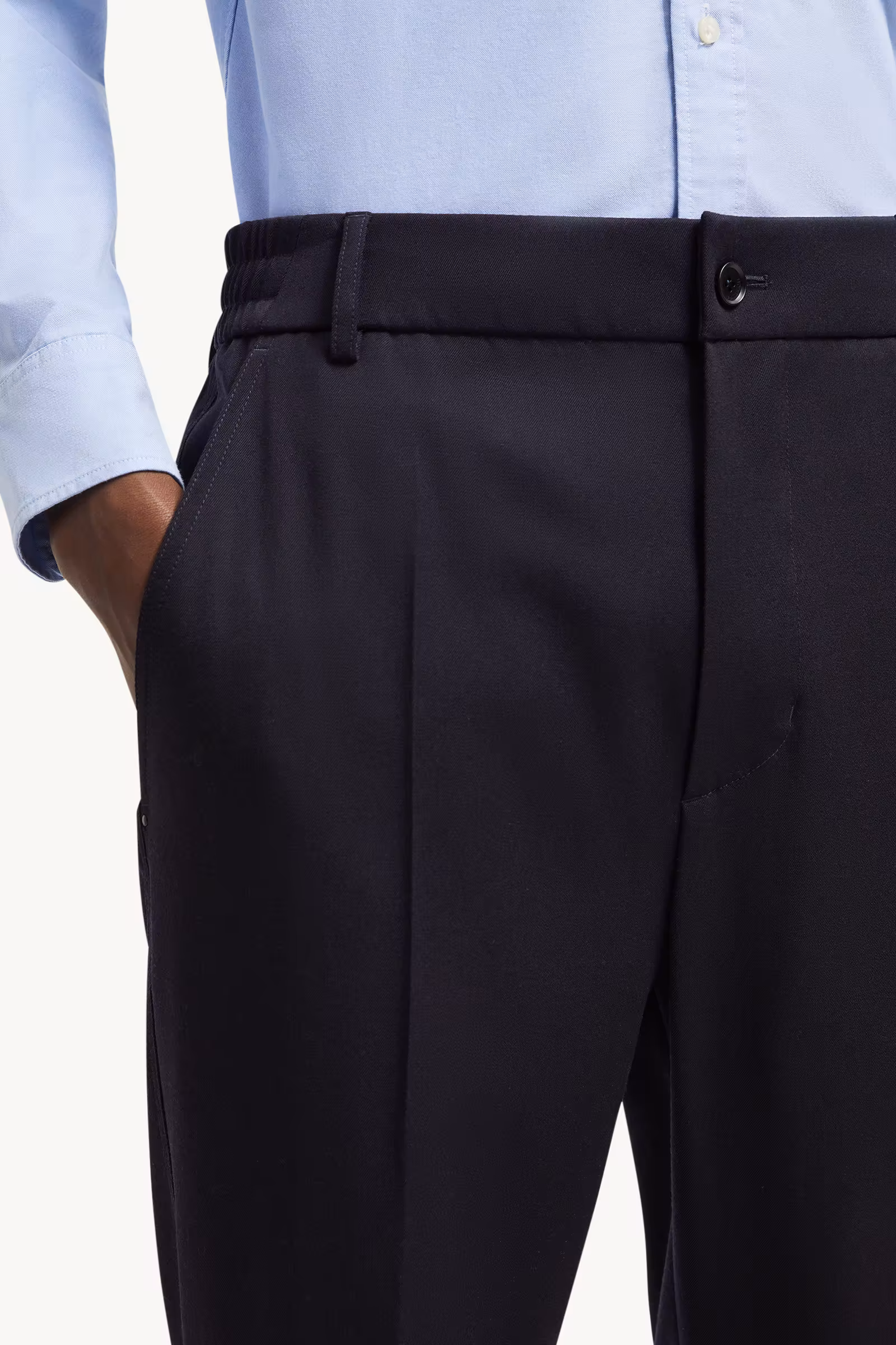 Wool Gabardine Tailored Pants