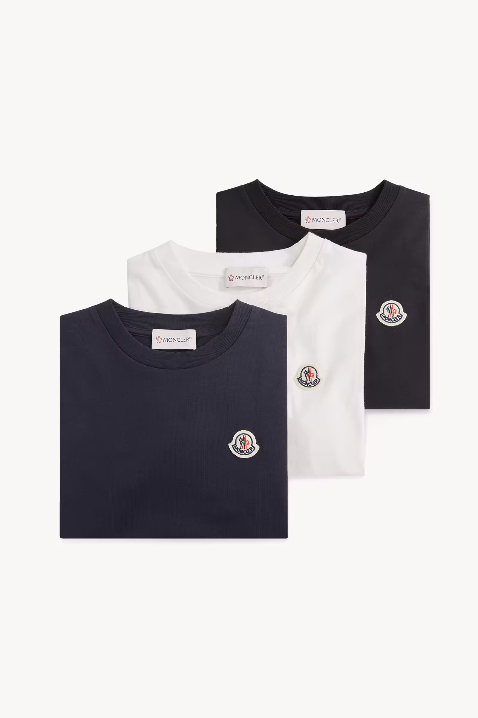 Logo Patch Cotton T-Shirt (Pack of Three)
