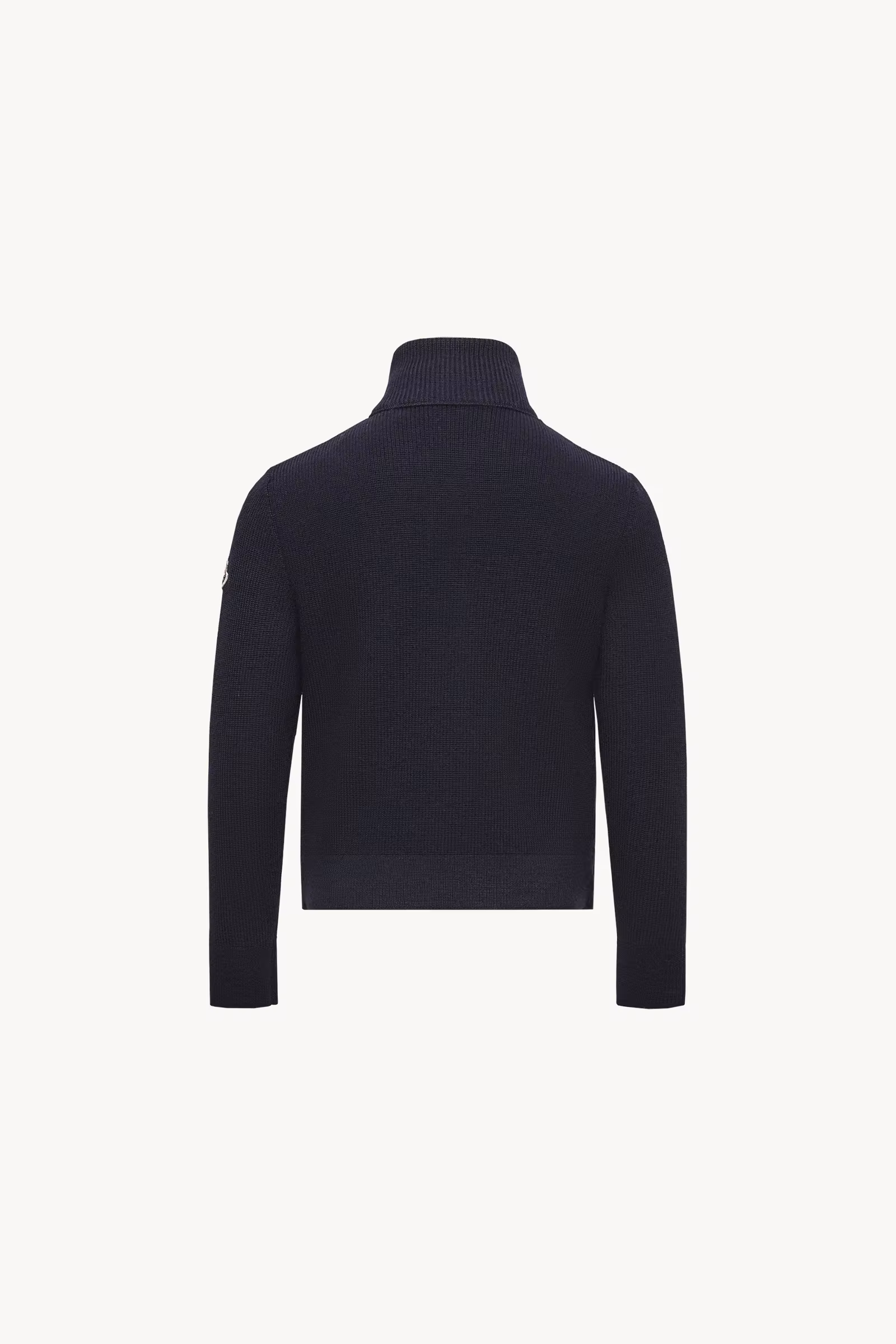 Padded Wool Blend Zip-Up Cardigan