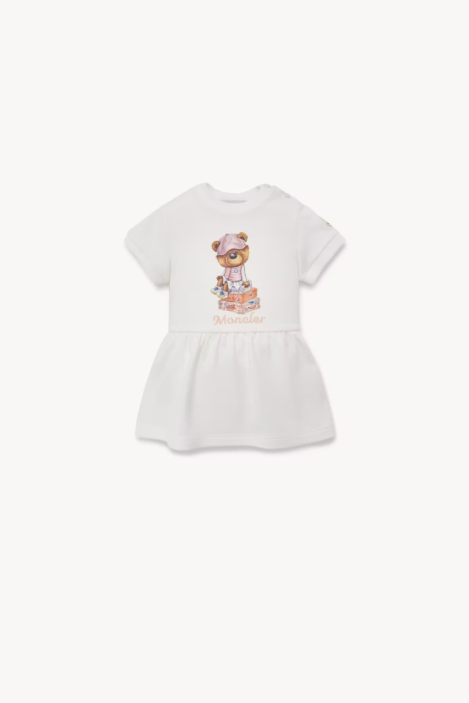 Teddy Bear Motif Cotton Dress