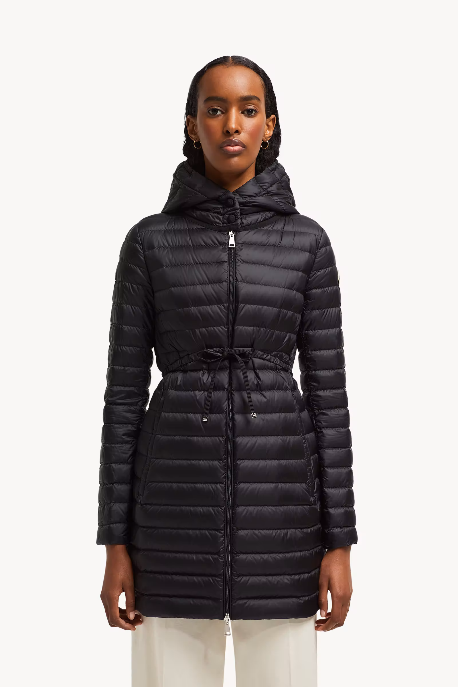 Barbel Hooded Fit & Flare Long Down Jacket