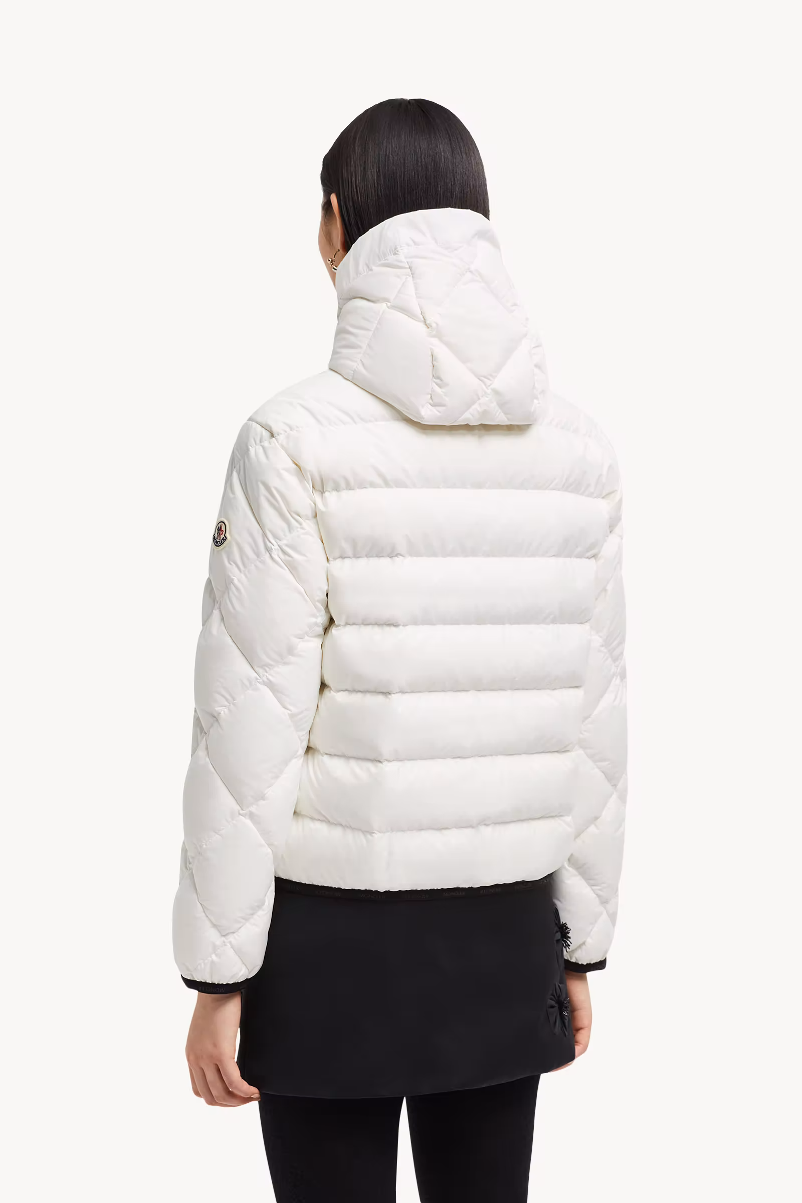 Arvouin Hooded Diamond-Quilted Short Down Jacket