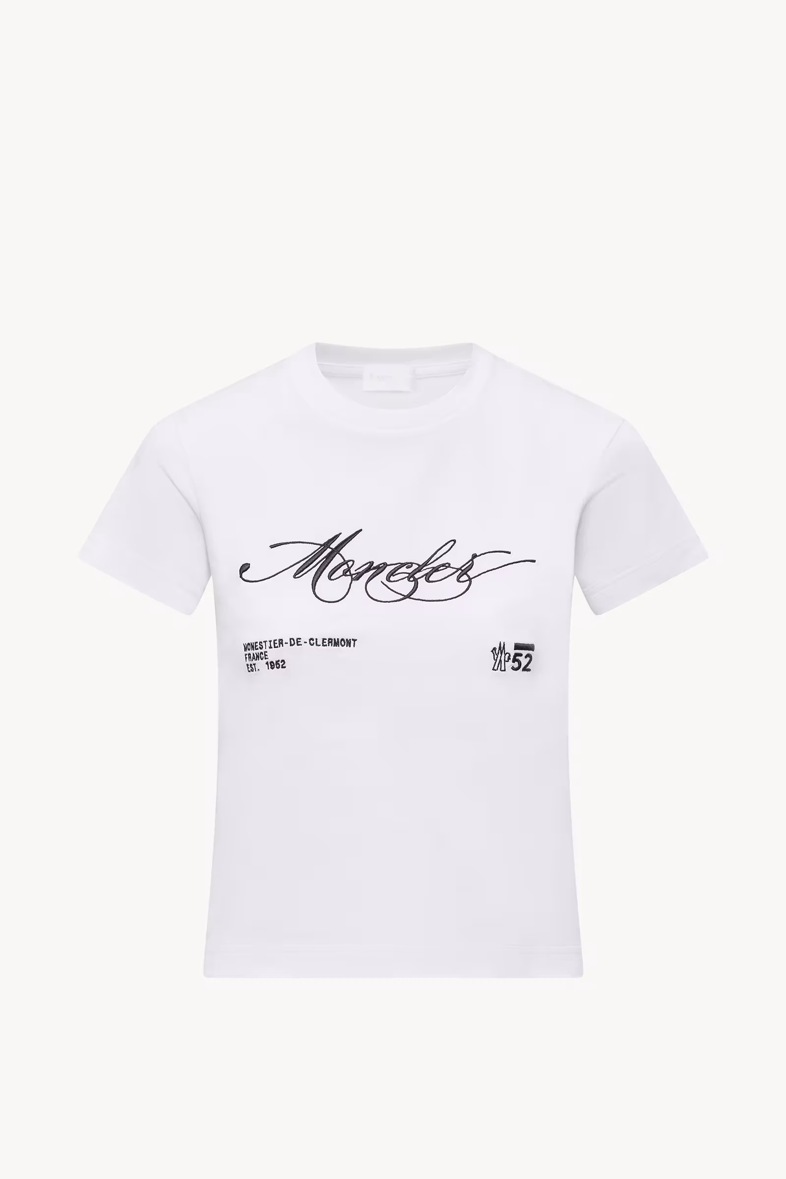 Embroidered Cursive Logo Cotton T-Shirt