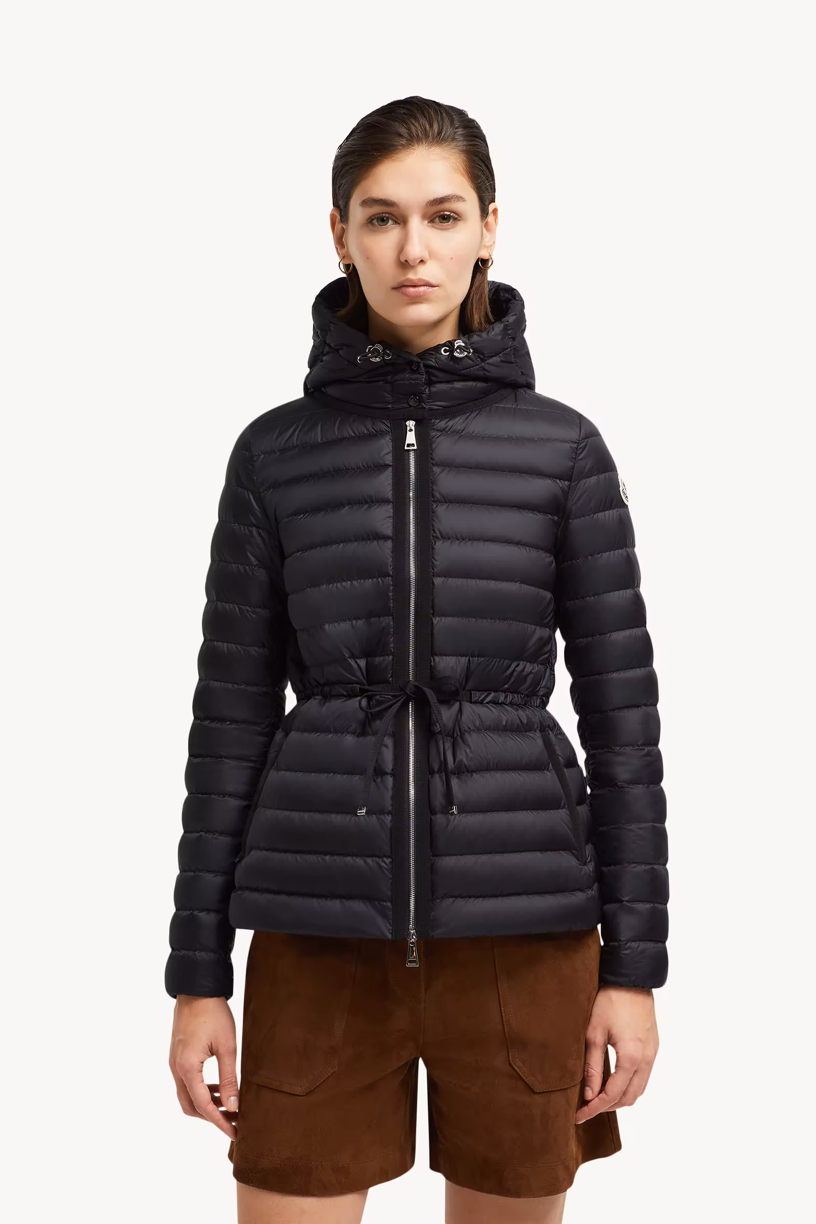 Raie Packable Hooded Short Down Jacket