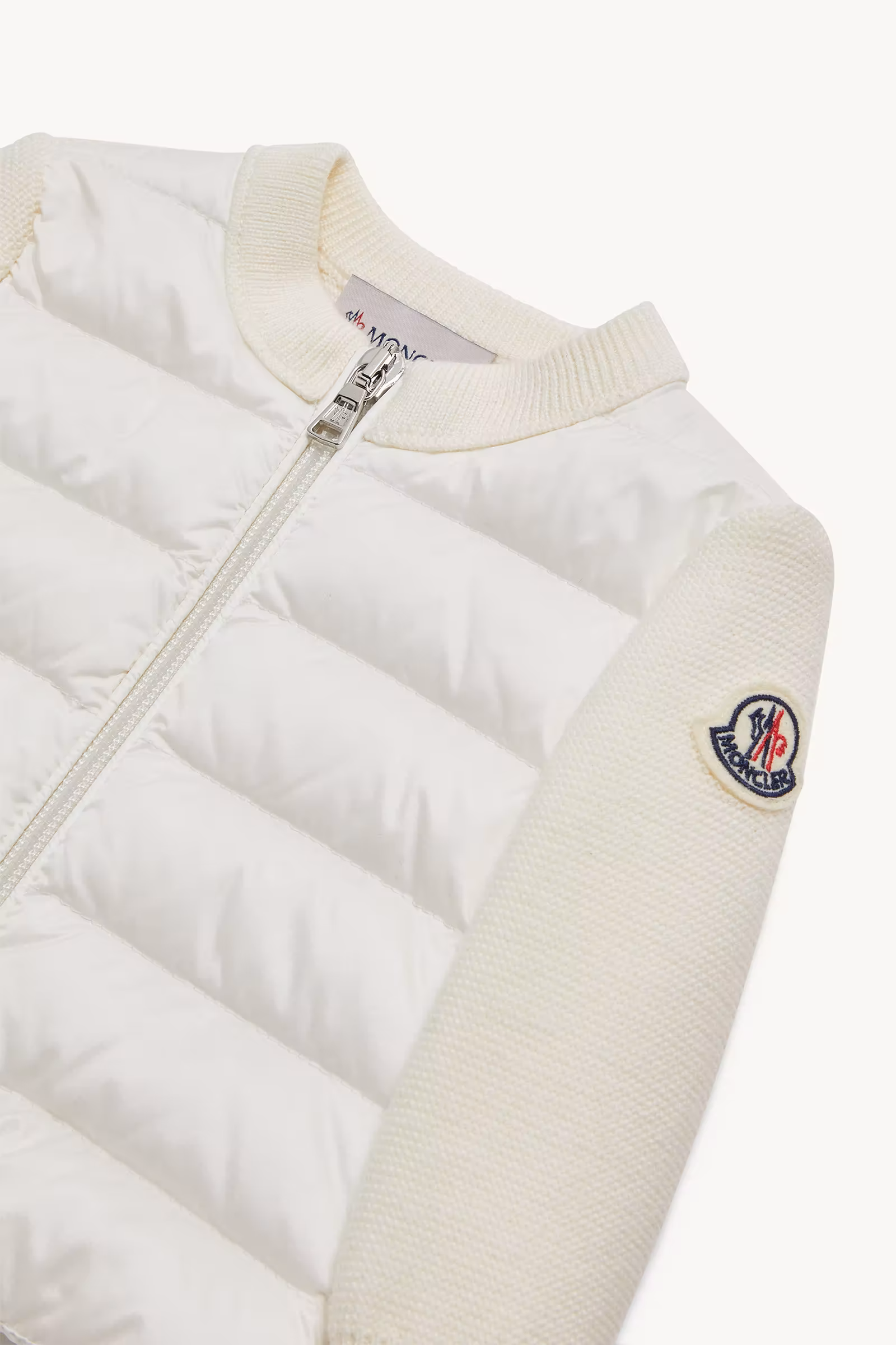 Padded Wool Zip-Up Cardigan