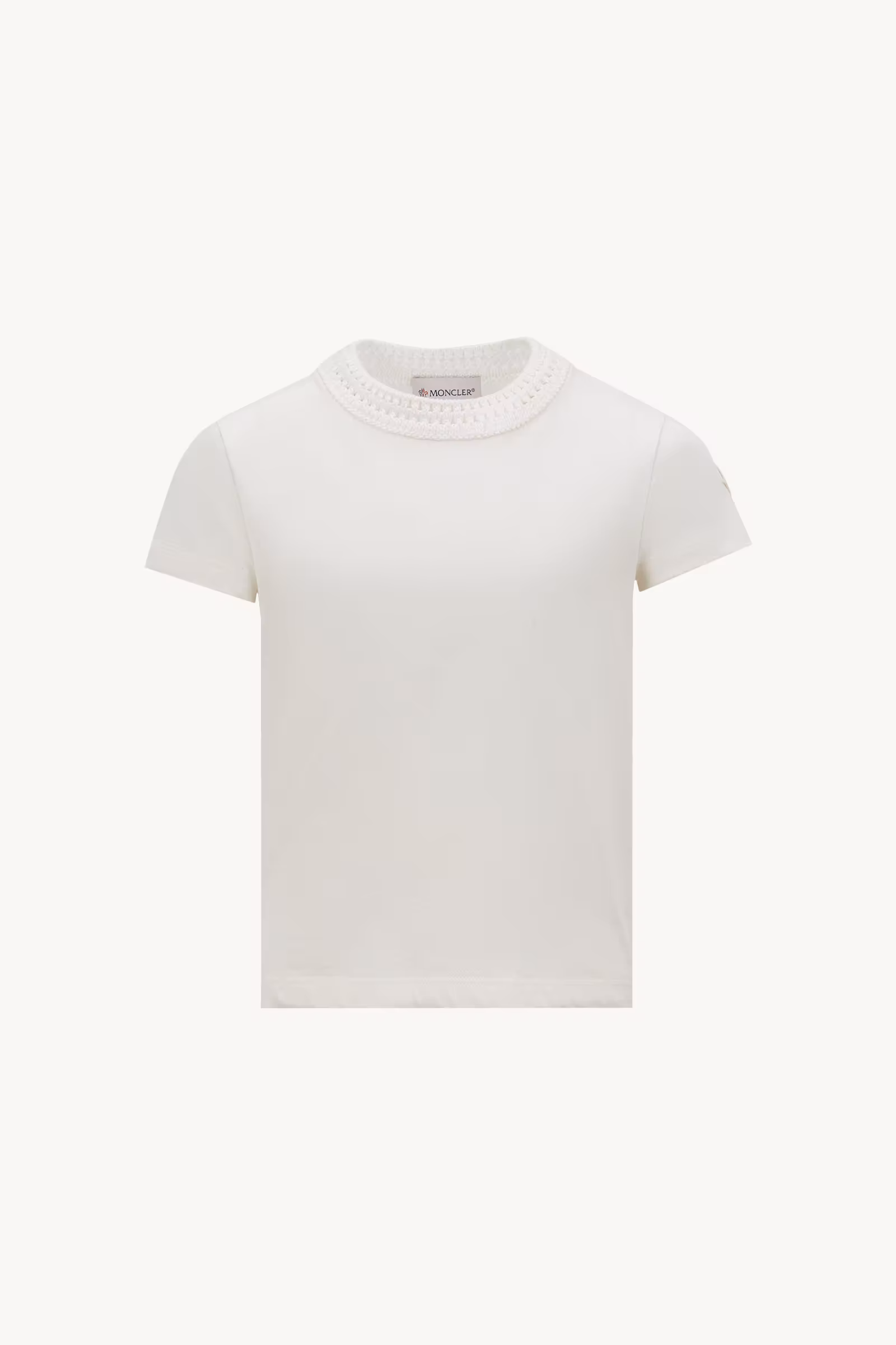 Crochet Accent Cotton T-Shirt