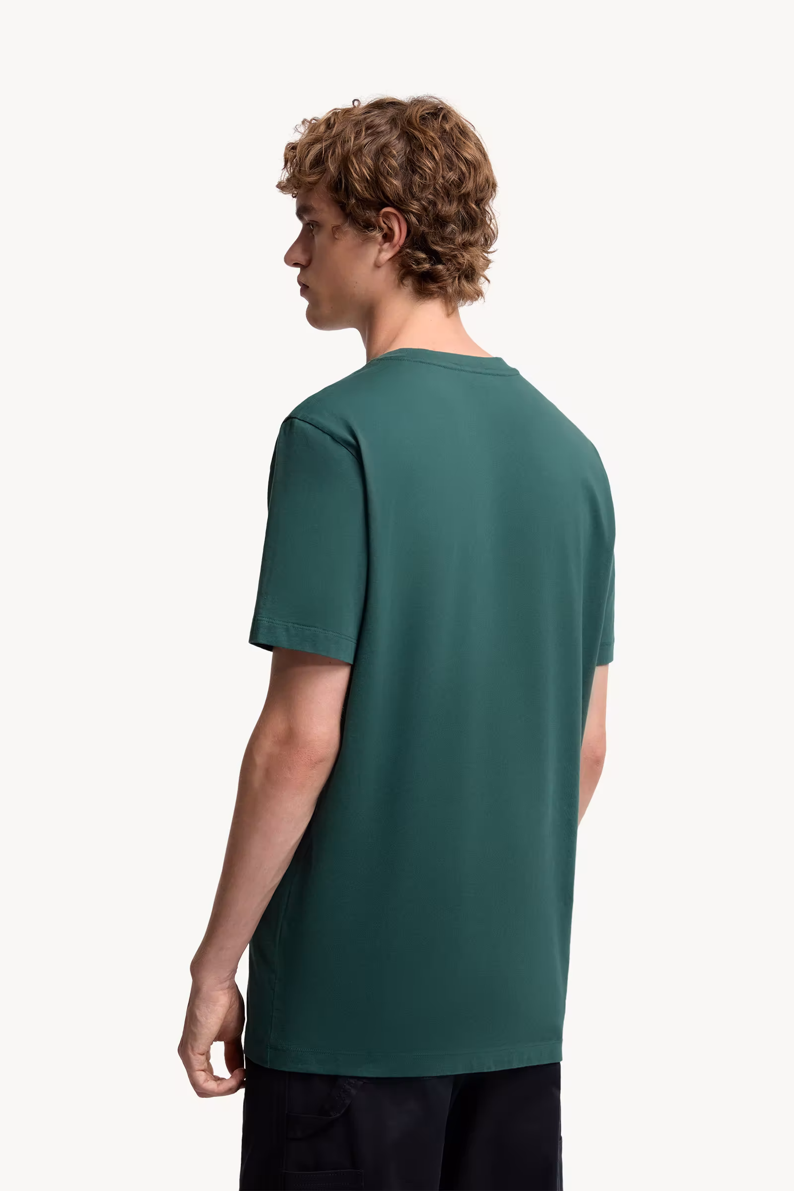 Flocked Logo Cotton T-Shirt