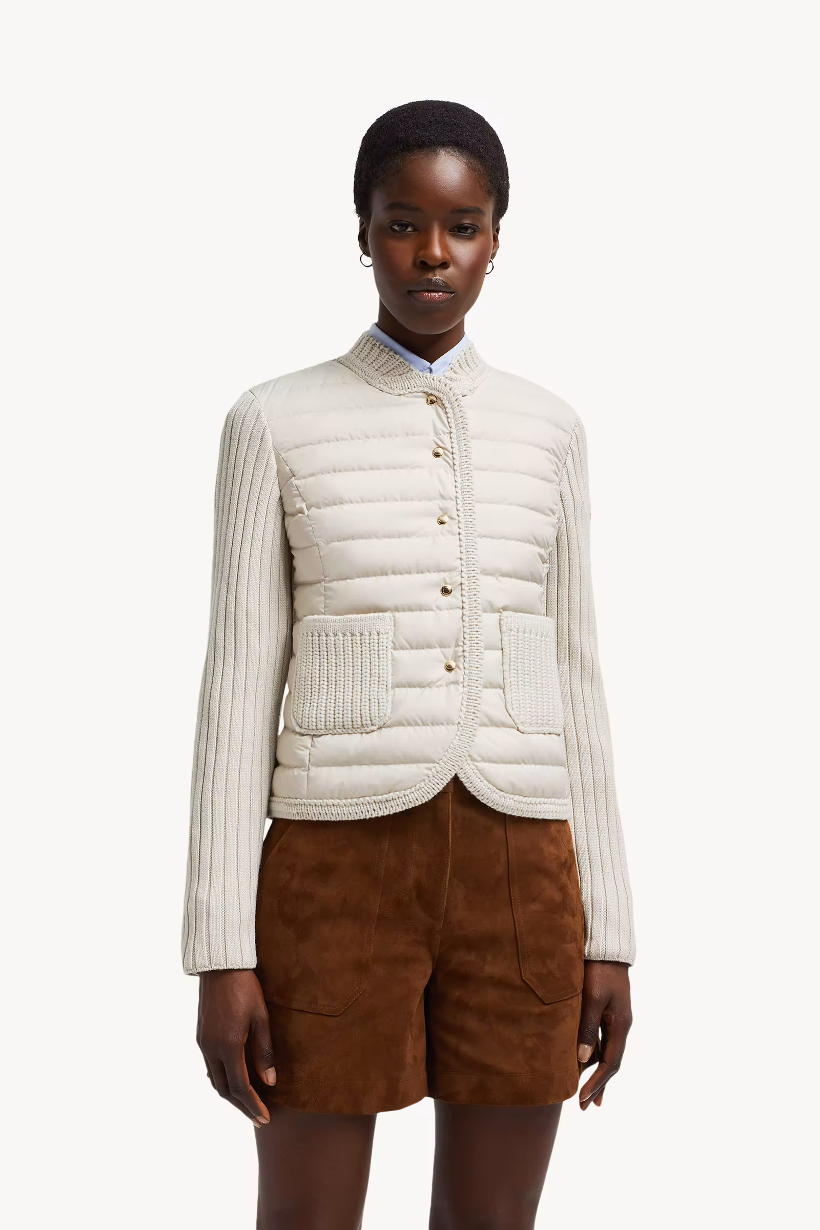 Padded Wool Cardigan