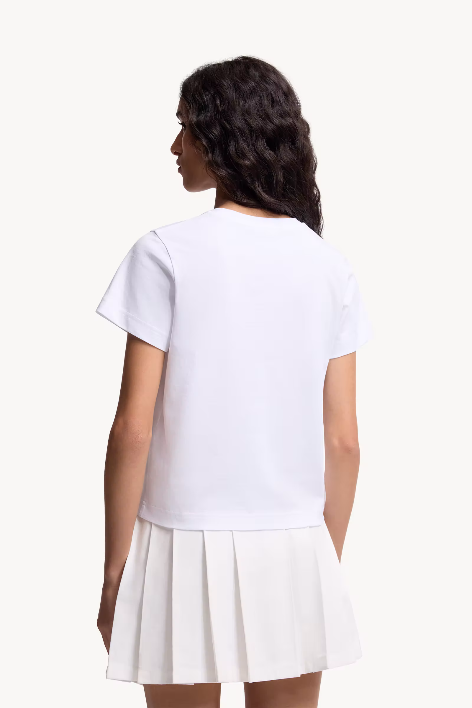 Embroidered Cursive Logo Cotton T-Shirt